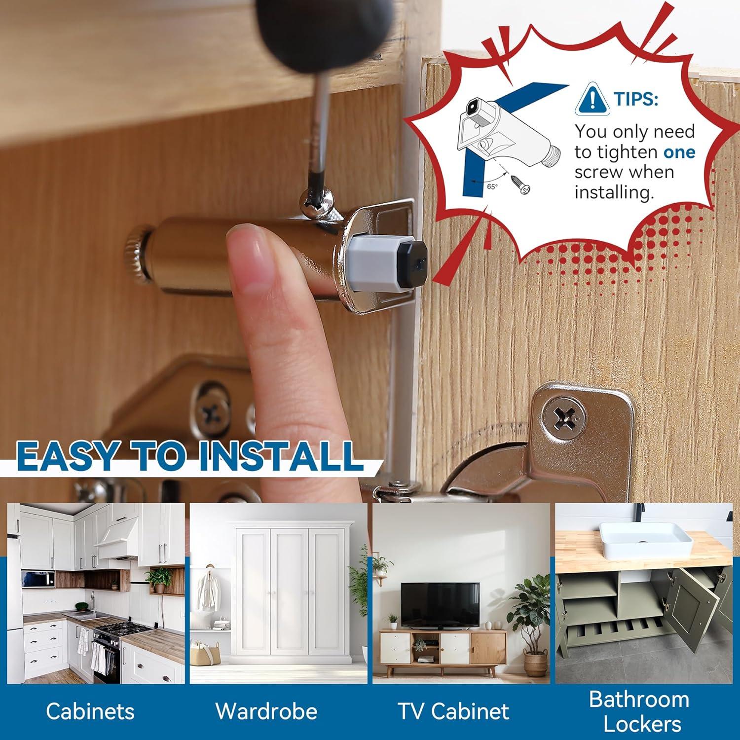 Bisagras de Cierre Suave Hohean - 10 Piezas Plateadas