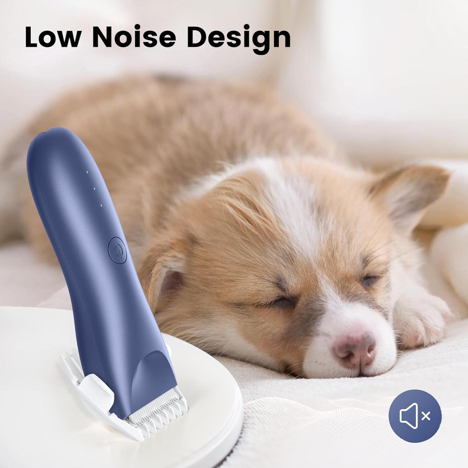 Cortadora de Pelo para Perros Grimgrow Inalámbrica Azul con Luz LED