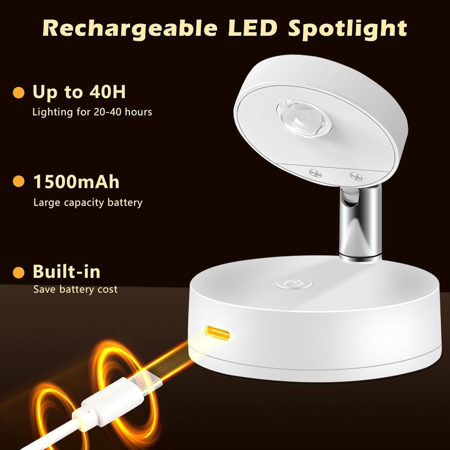 Paquete de 2 Focos LED Recargables Guankaidianzishangwu RGB