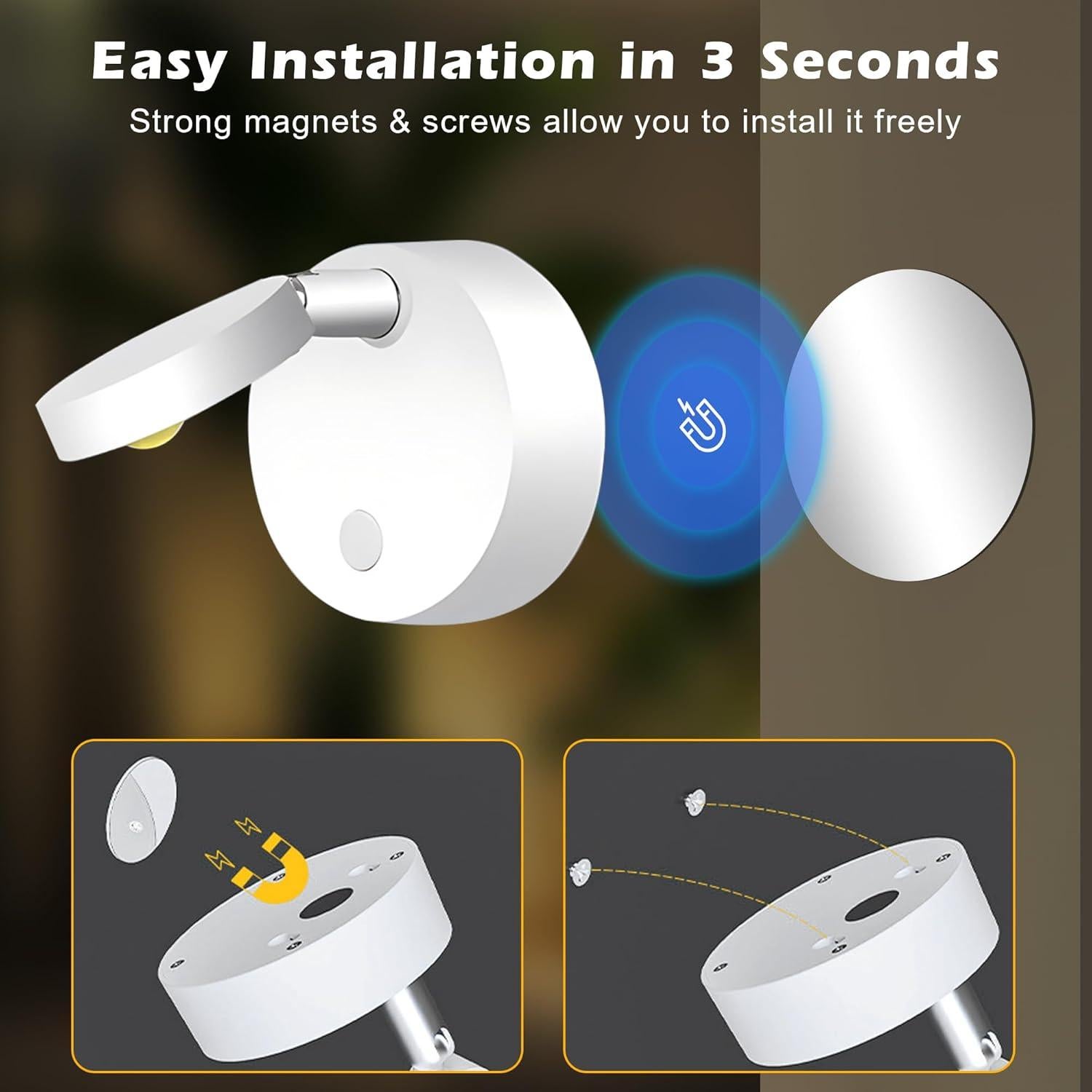 Paquete de 2 Focos LED Recargables Guankaidianzishangwu RGB