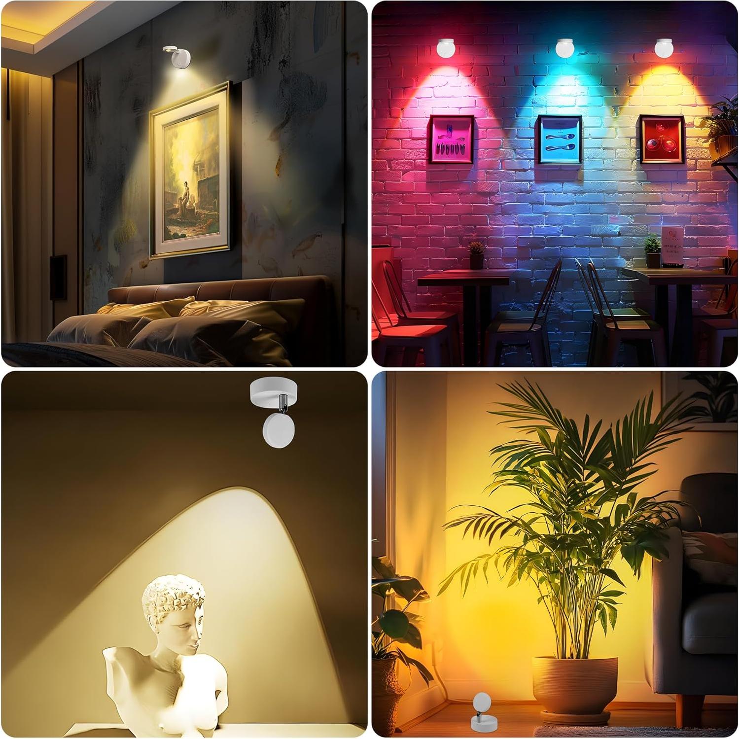 Paquete de 2 Focos LED Recargables Guankaidianzishangwu RGB