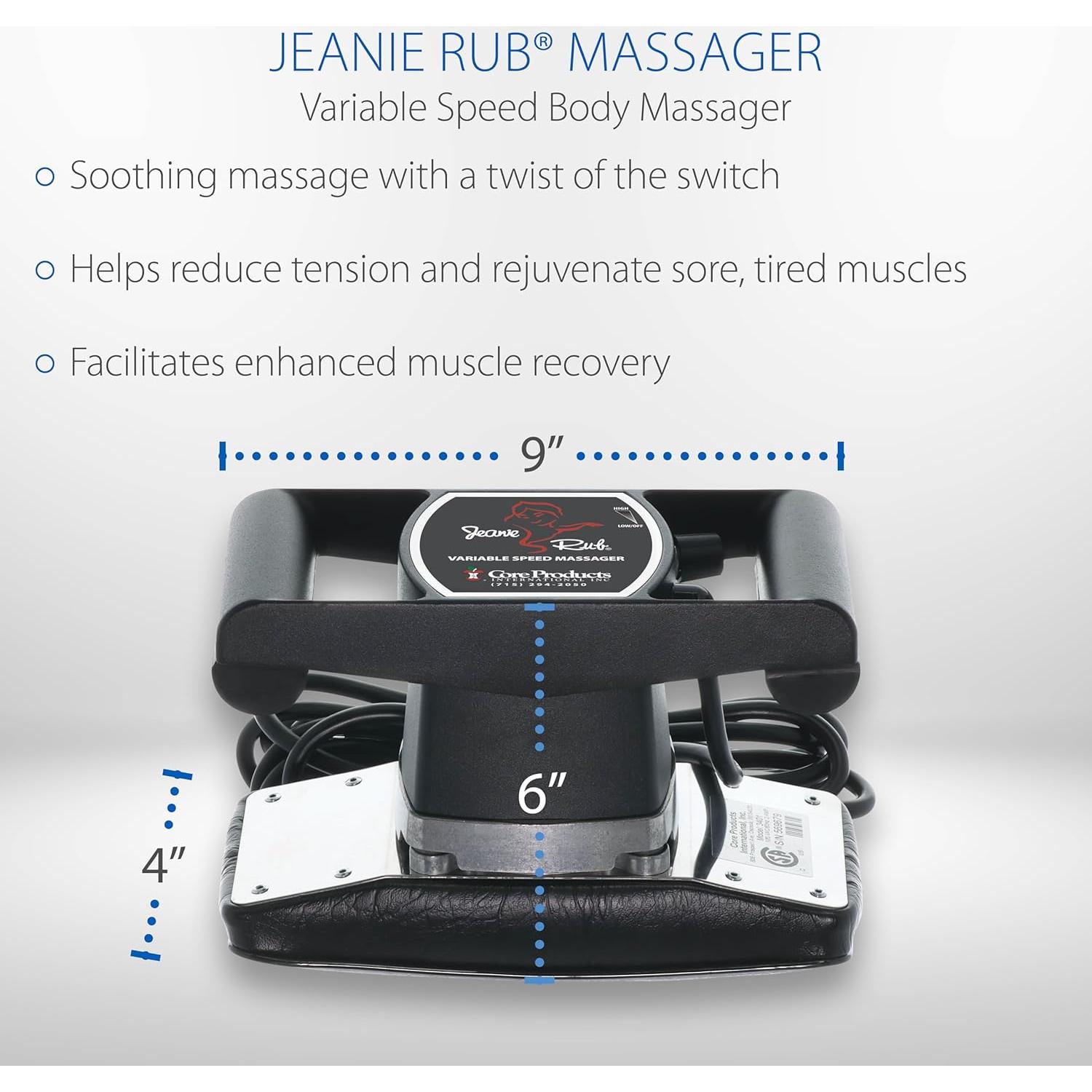 Masajeador Jeanie Rub Core Products - Tejido Profundo 500-4600 RPM