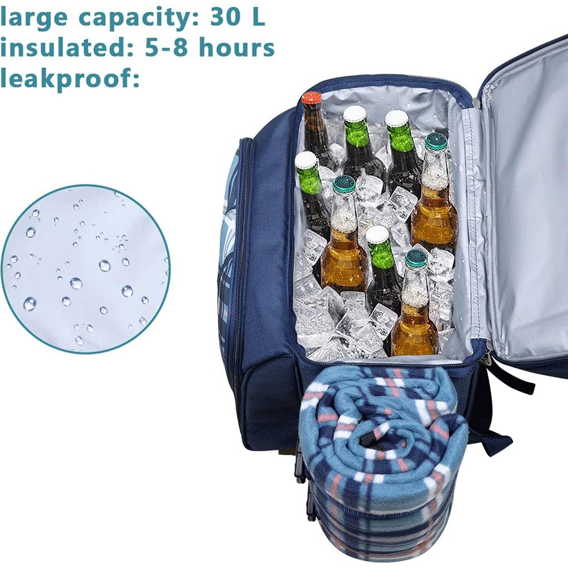 Mochila de Picnic Hap Tim para 2 Personas Azul 13.5L