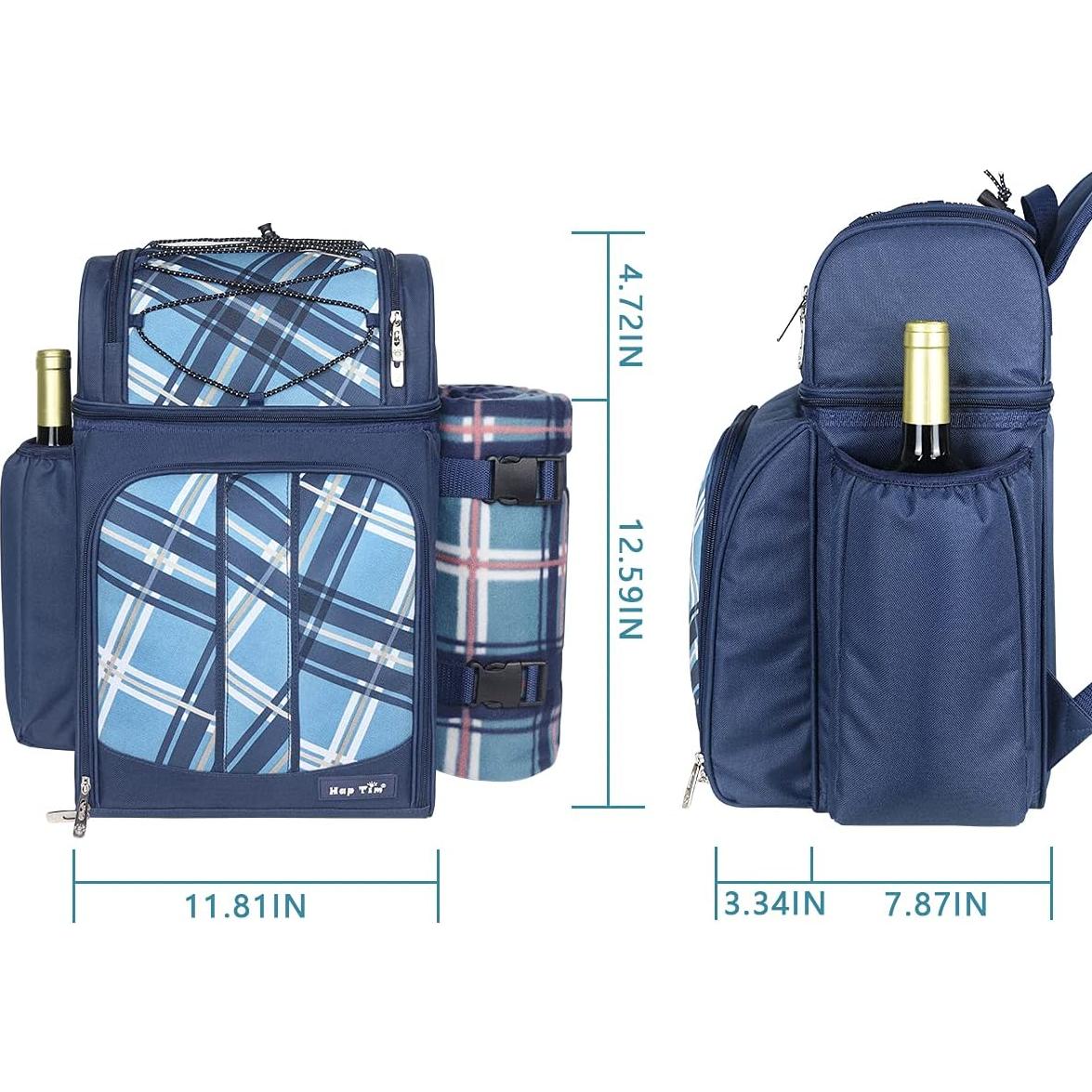 Mochila de Picnic Hap Tim para 2 Personas Azul 13.5L