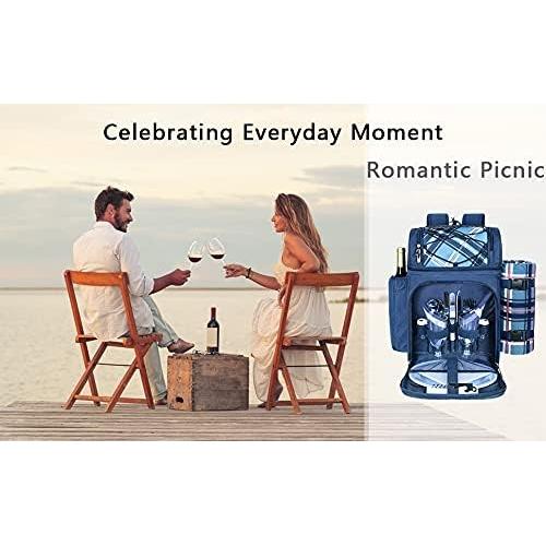 Mochila de Picnic Hap Tim para 2 Personas Azul 13.5L