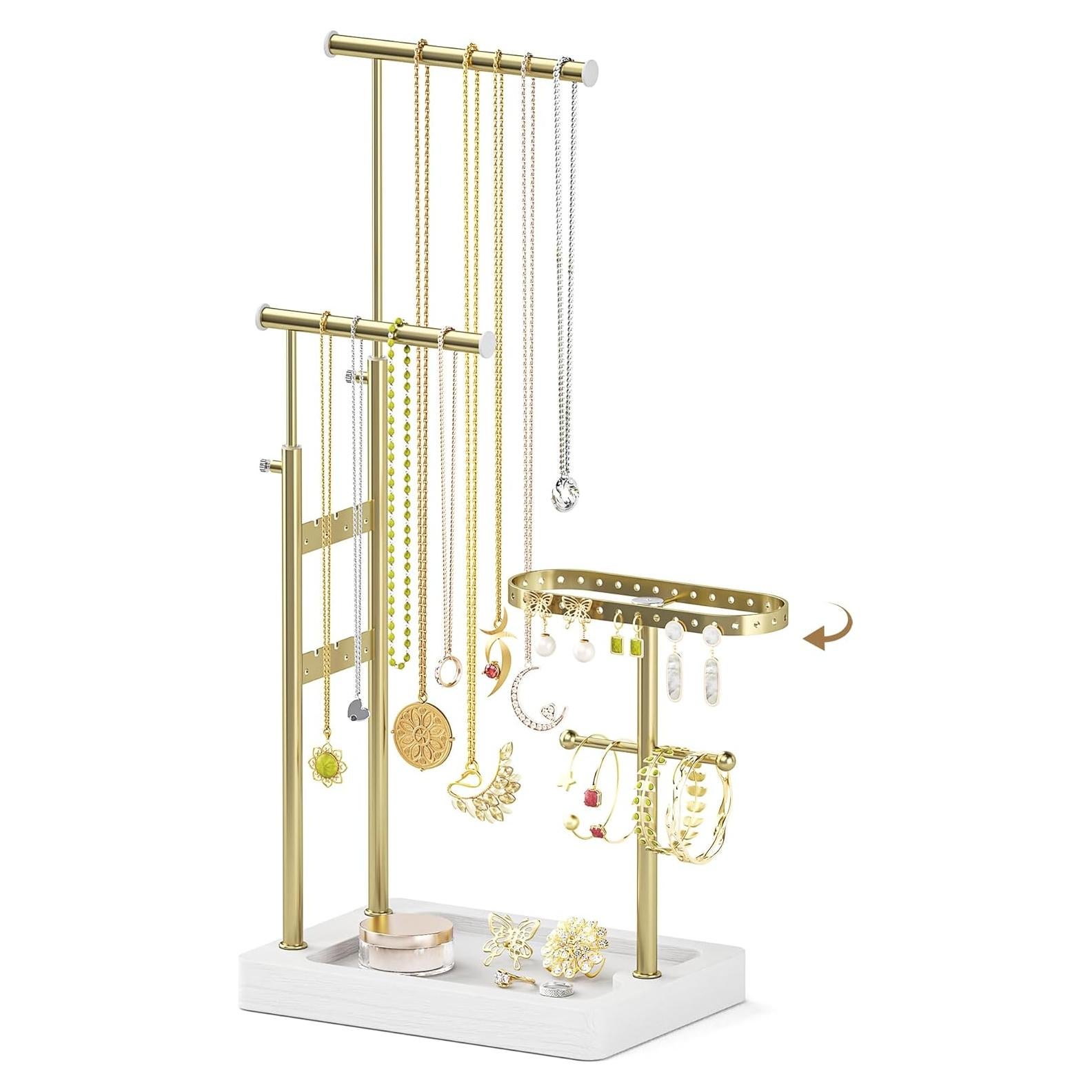 Soporte Organizador de Joyería Alsonerbay Ajustable 45 cm