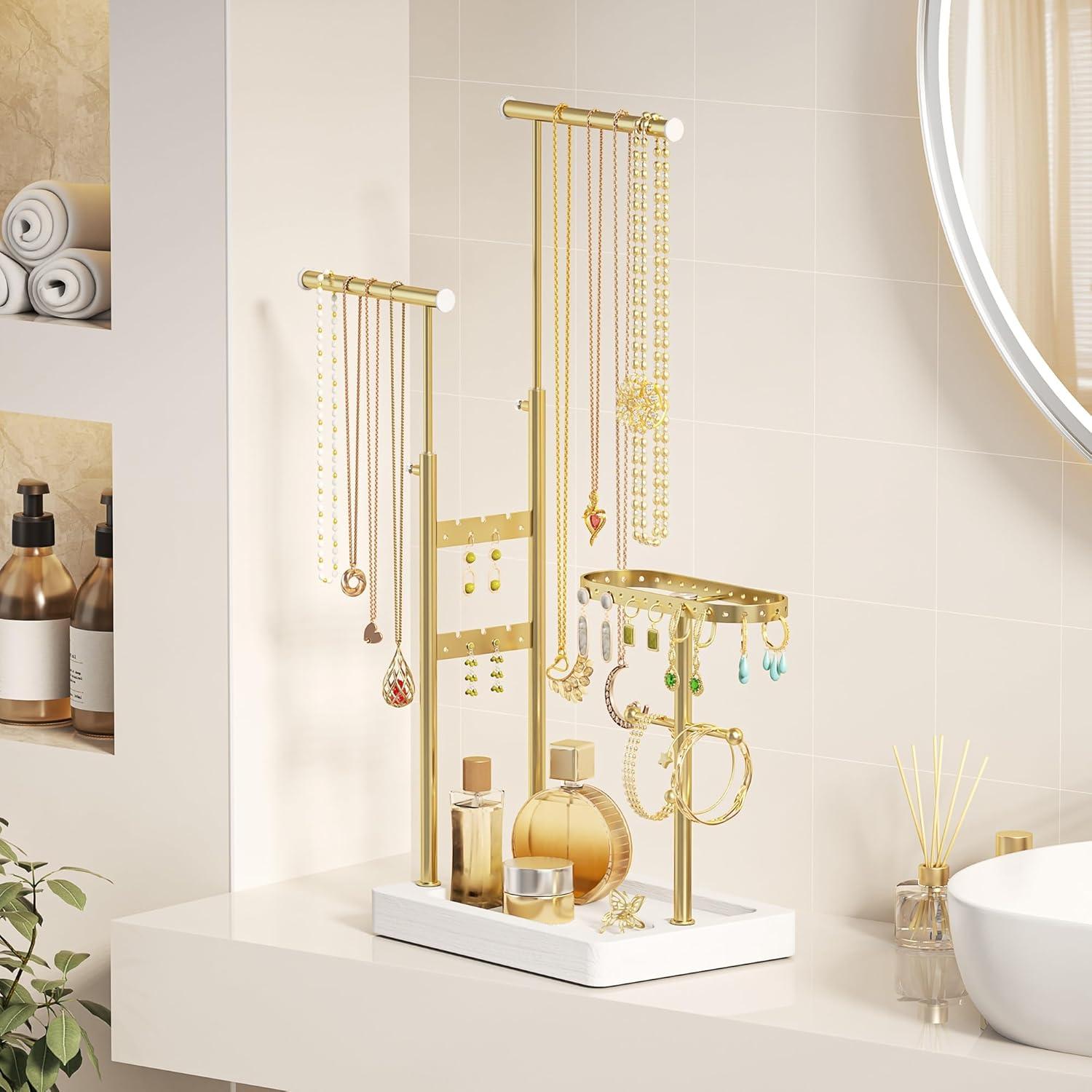 Soporte Organizador de Joyería Alsonerbay Ajustable 45 cm