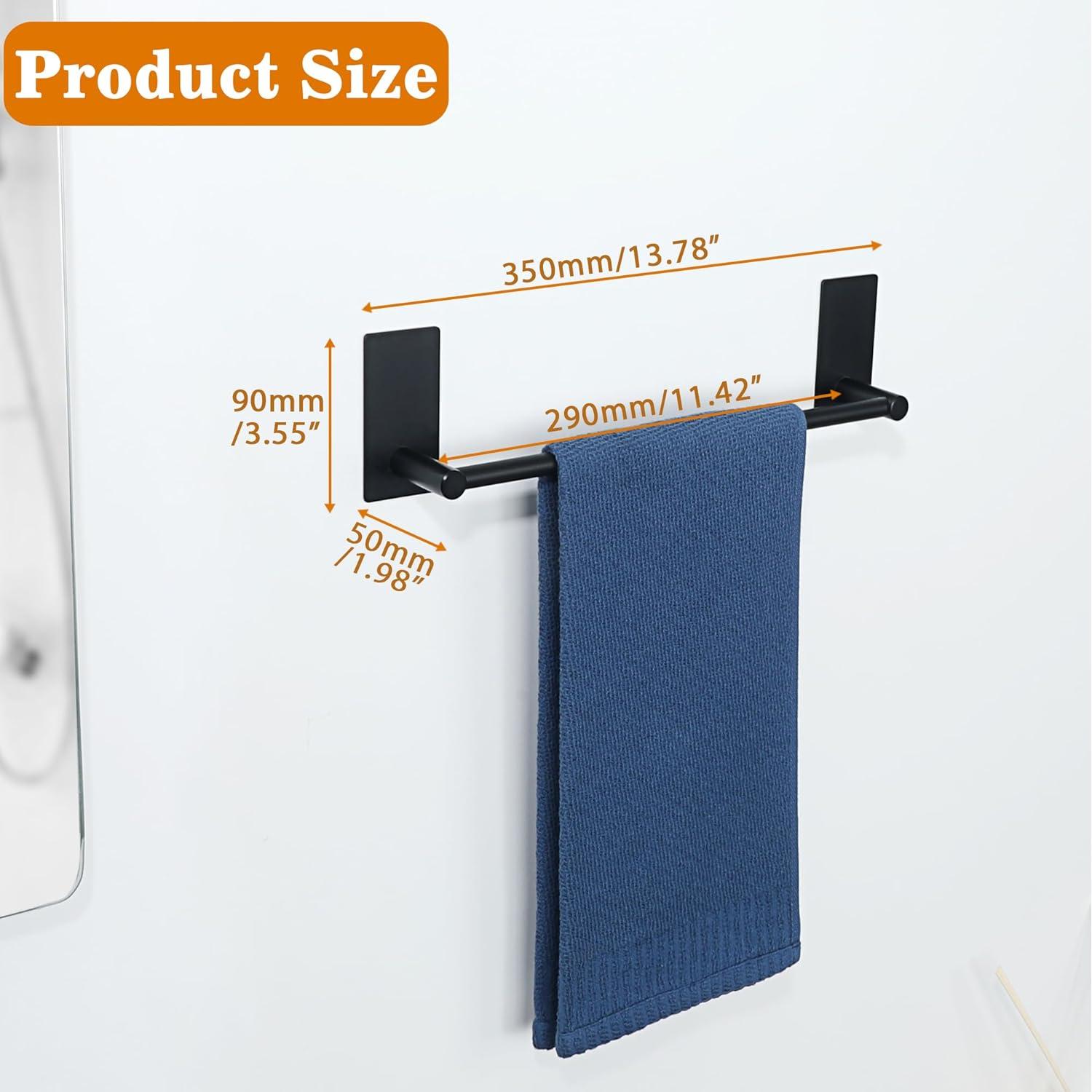 Soporte de Toalla Alise Negro Mate 30.48 cm Acero Inoxidable