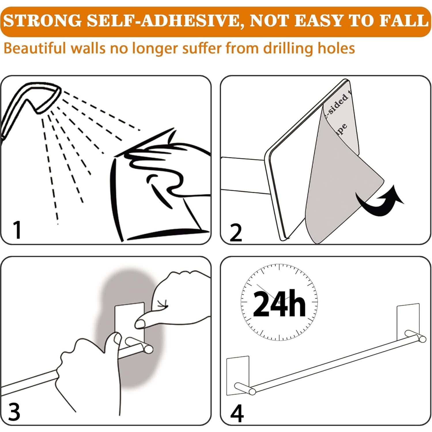 Soporte de Toalla Alise Negro Mate 30.48 cm Acero Inoxidable