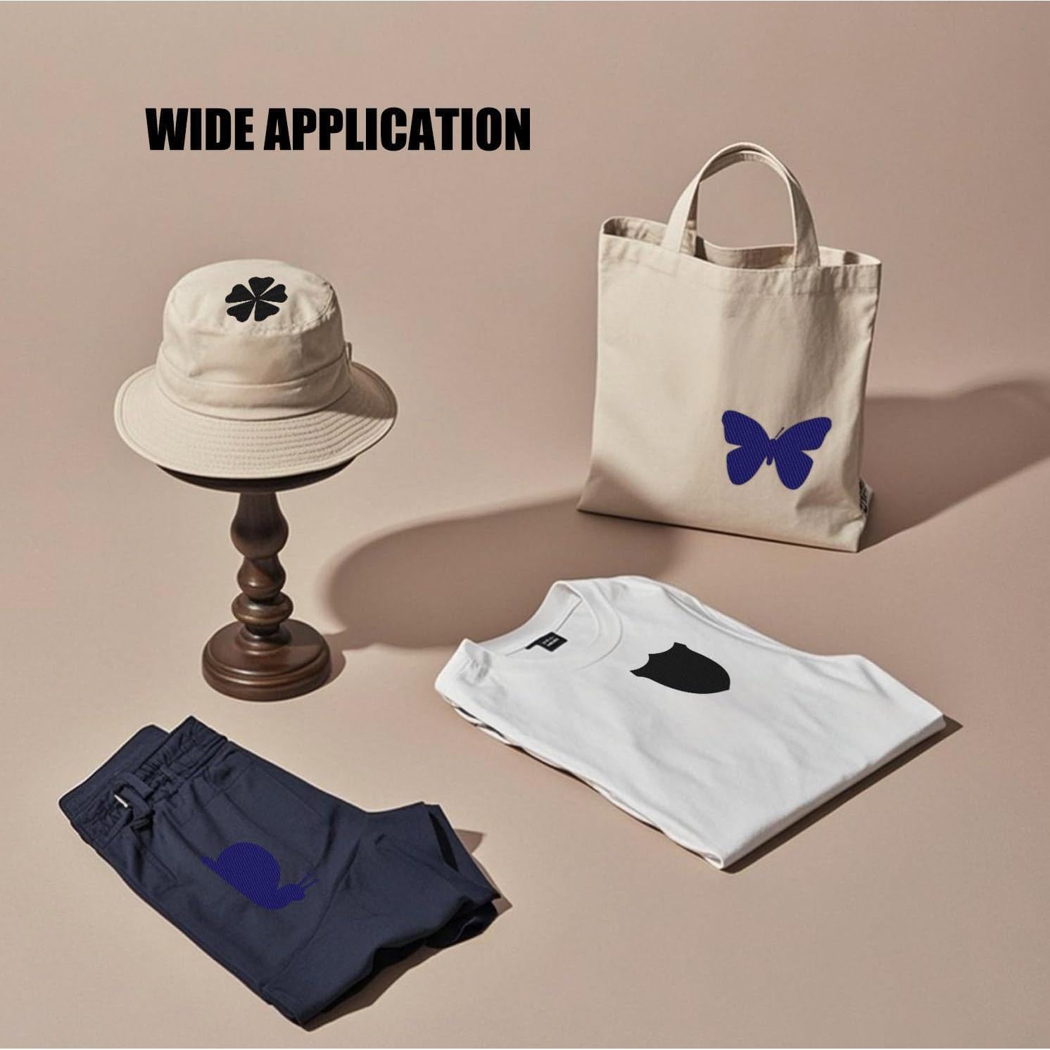 MOONSJONES Iron on Patches for Fabric Clothes, Iron-on Patch Repairing Inside & Outside Holes for Jeans, Backpacks, Down Jackets, Hat, Pants, Sweaters (7.5 cm x 10.5 cm) - 12Pcs