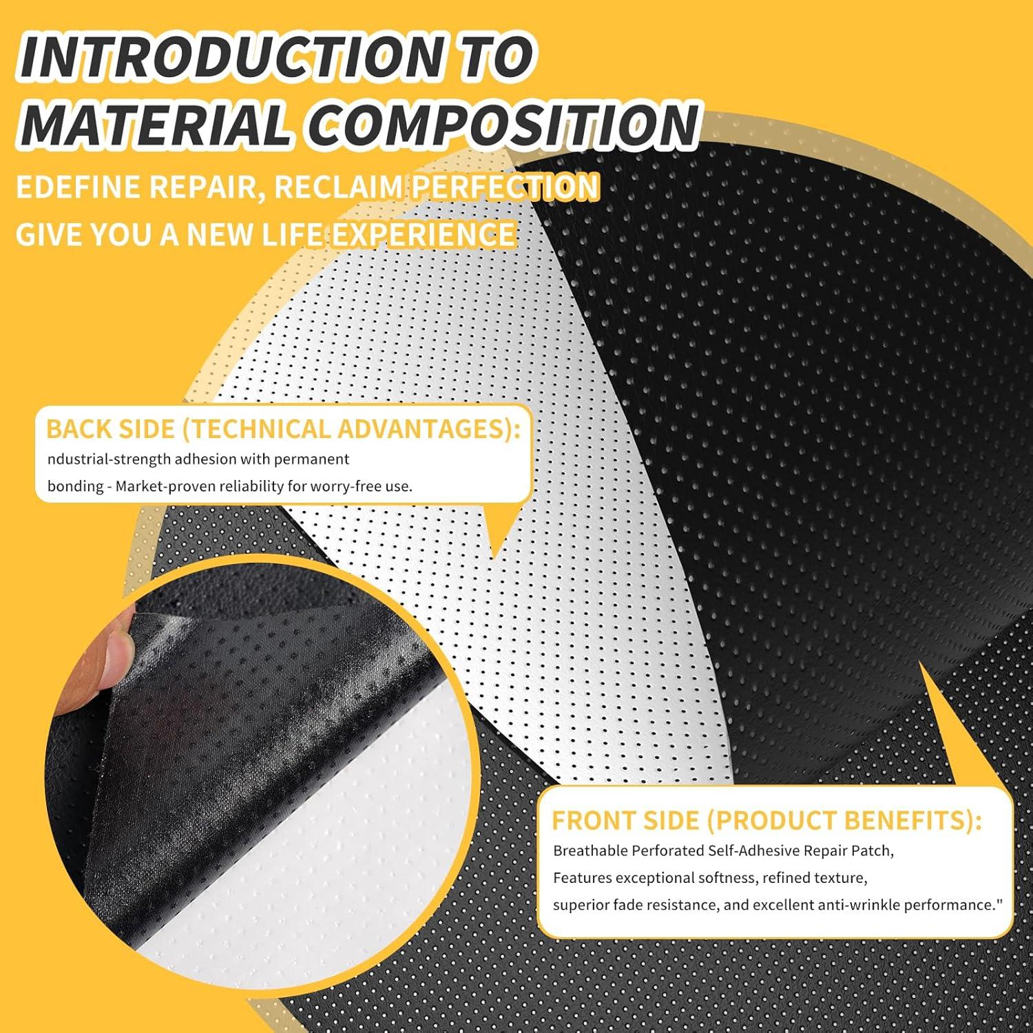 Parche de Reparación de Cuero JuCheng 20x200 cm Beige Autoadhesivo