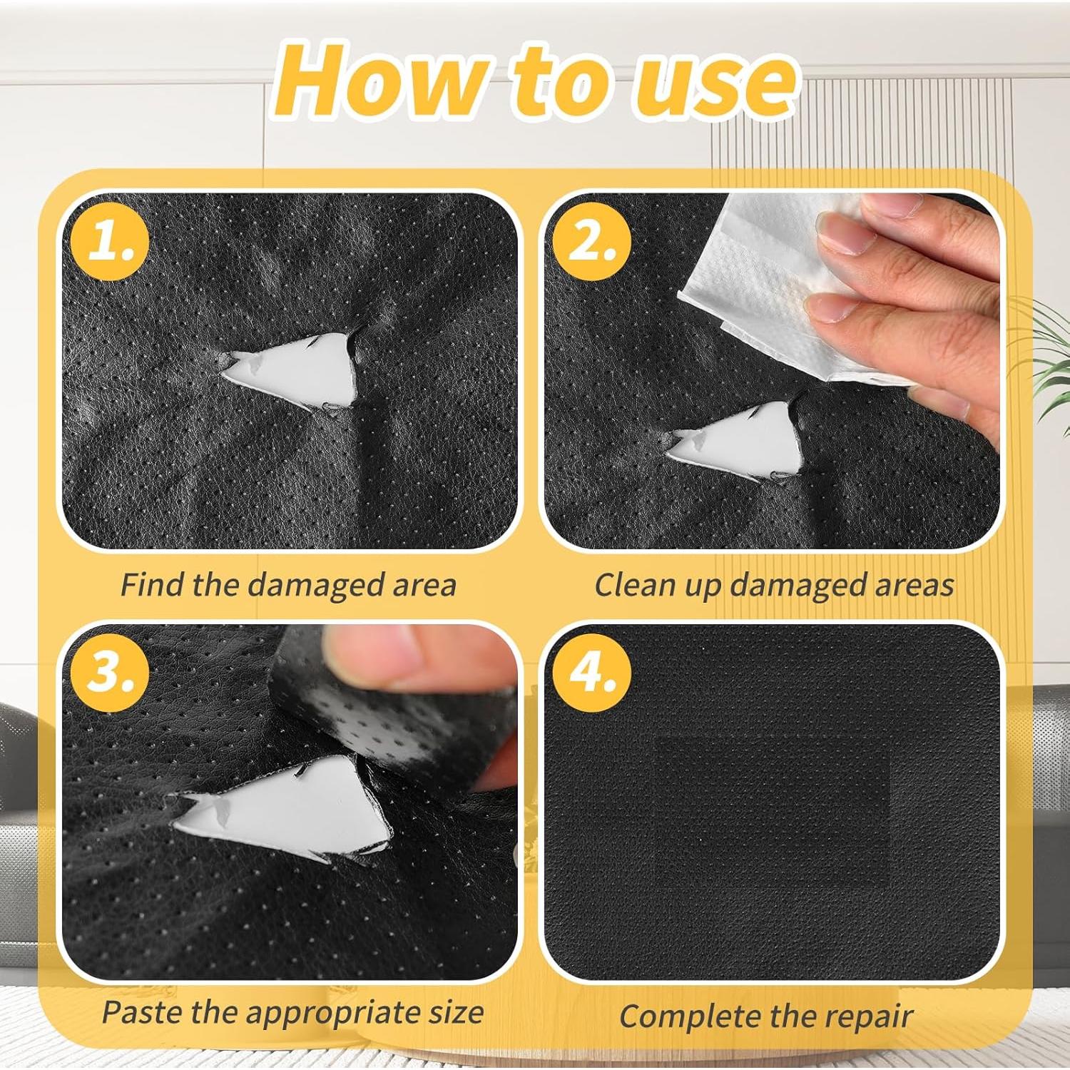 Parche de Reparación de Cuero JuCheng 20x200 cm Beige Autoadhesivo