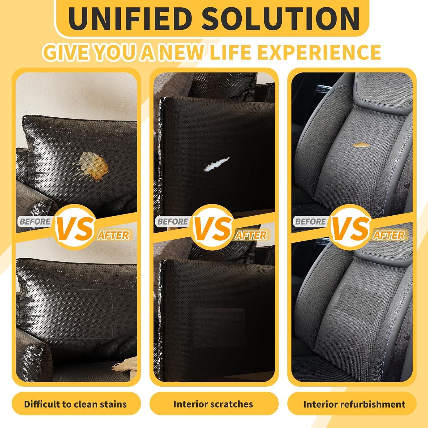 Parche de Reparación de Cuero JuCheng 20x200 cm Beige Autoadhesivo