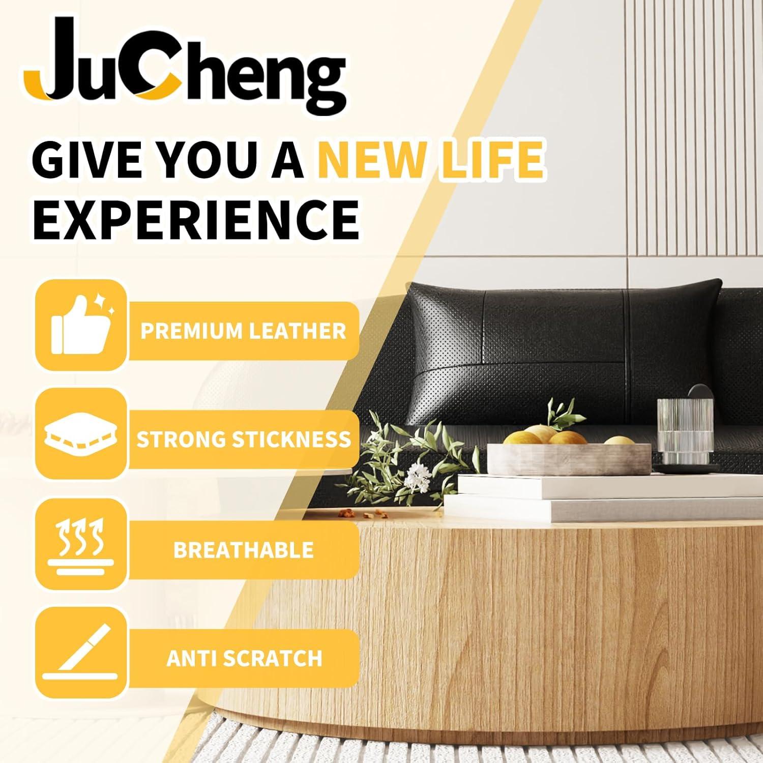 Parche de Reparación de Cuero JuCheng 20x200 cm Beige Autoadhesivo