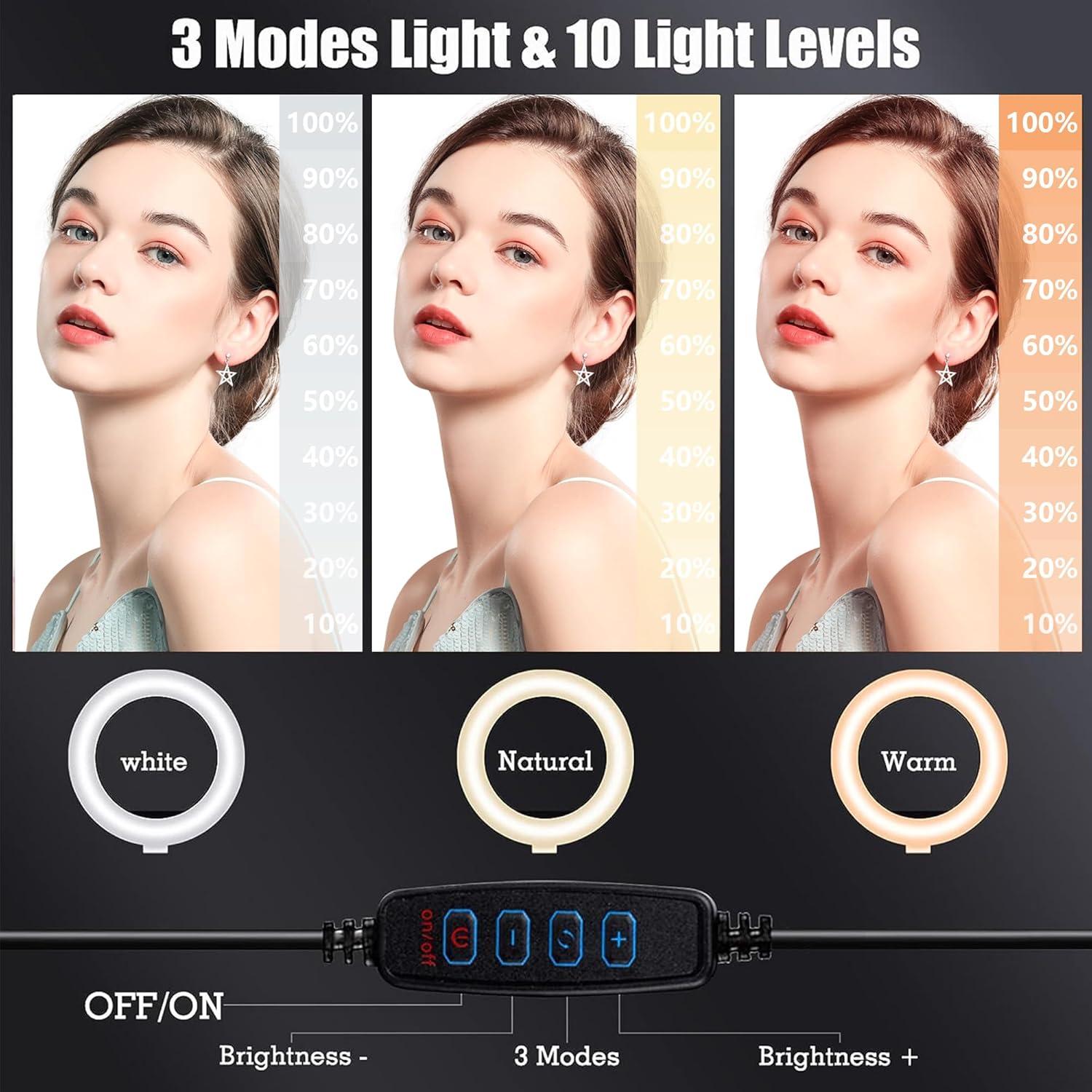 Soporte de Proyector en Trípode con Luz LED y Bandeja 38x28cm