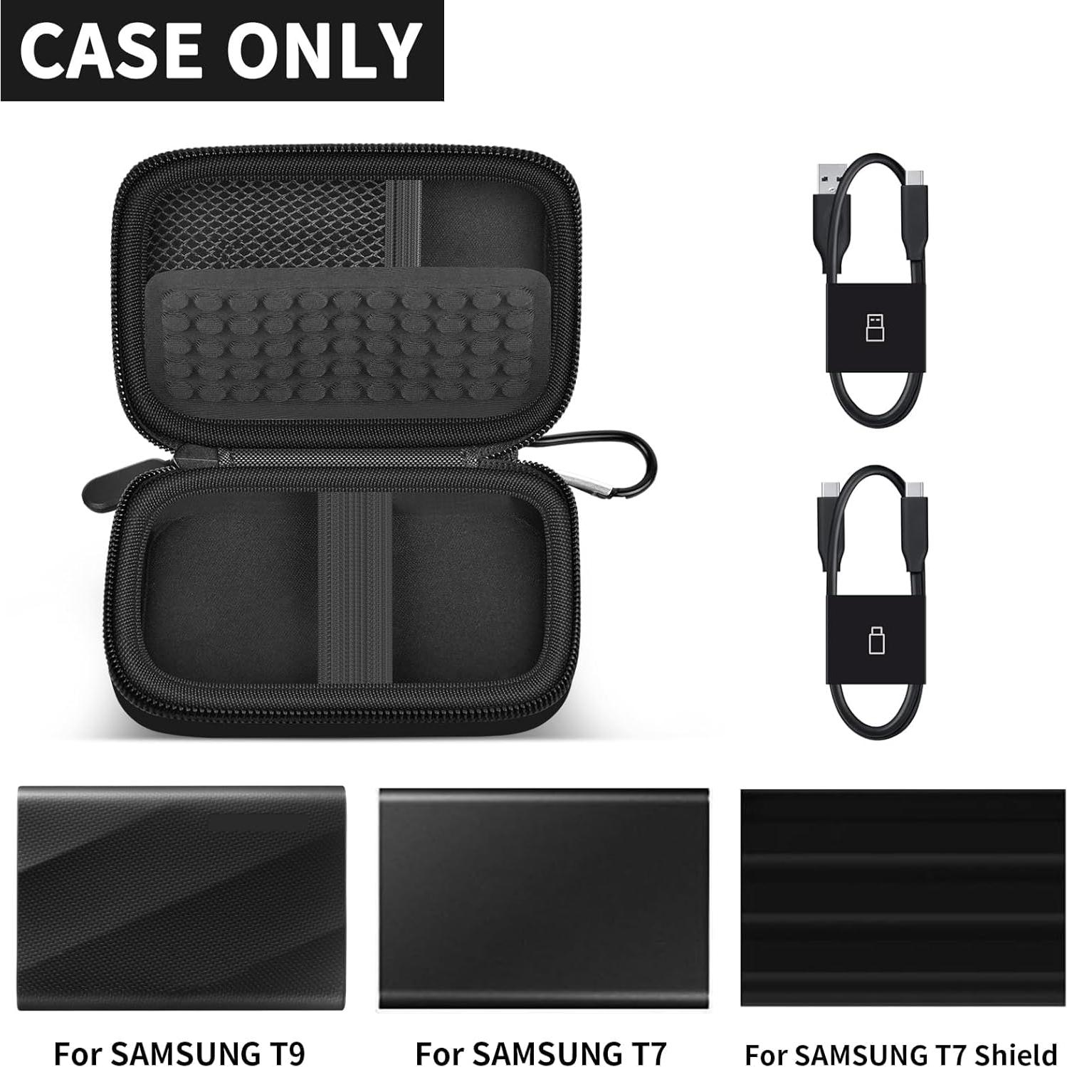 Funda Organizador para SSD Samsung T9/T7 1TB 2TB 4TB Negra