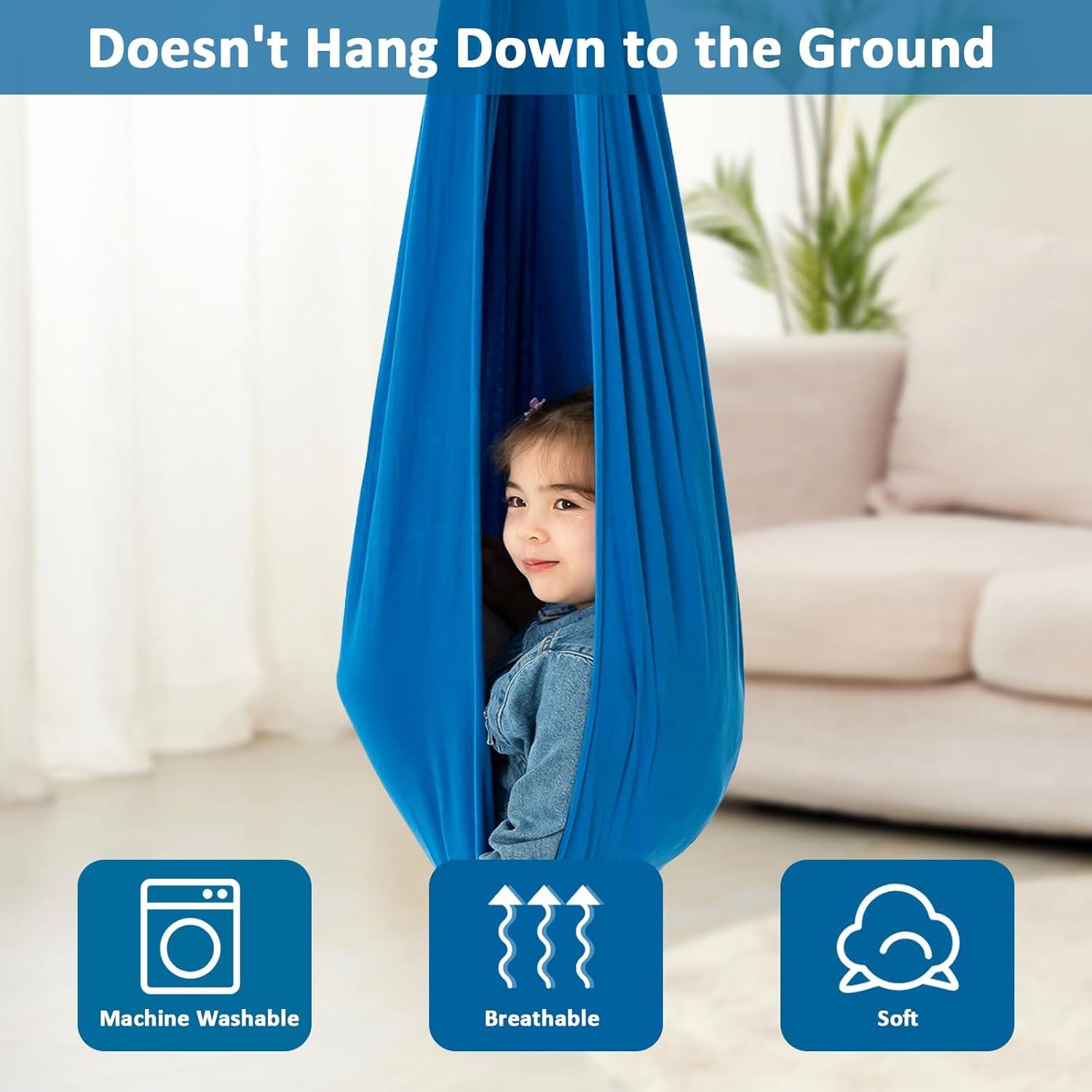 Columpio Terapéutico YAERSI para Niños - Azul, 81.5x81.5 cm