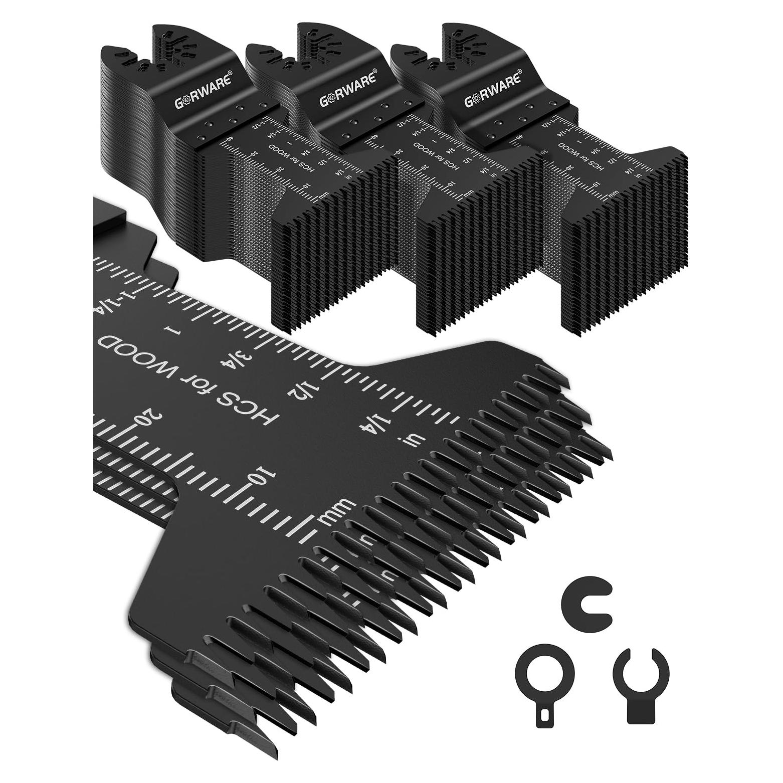 Hojas de Diente Japonés GORWARE 100PCS para Herramientas Oscilantes