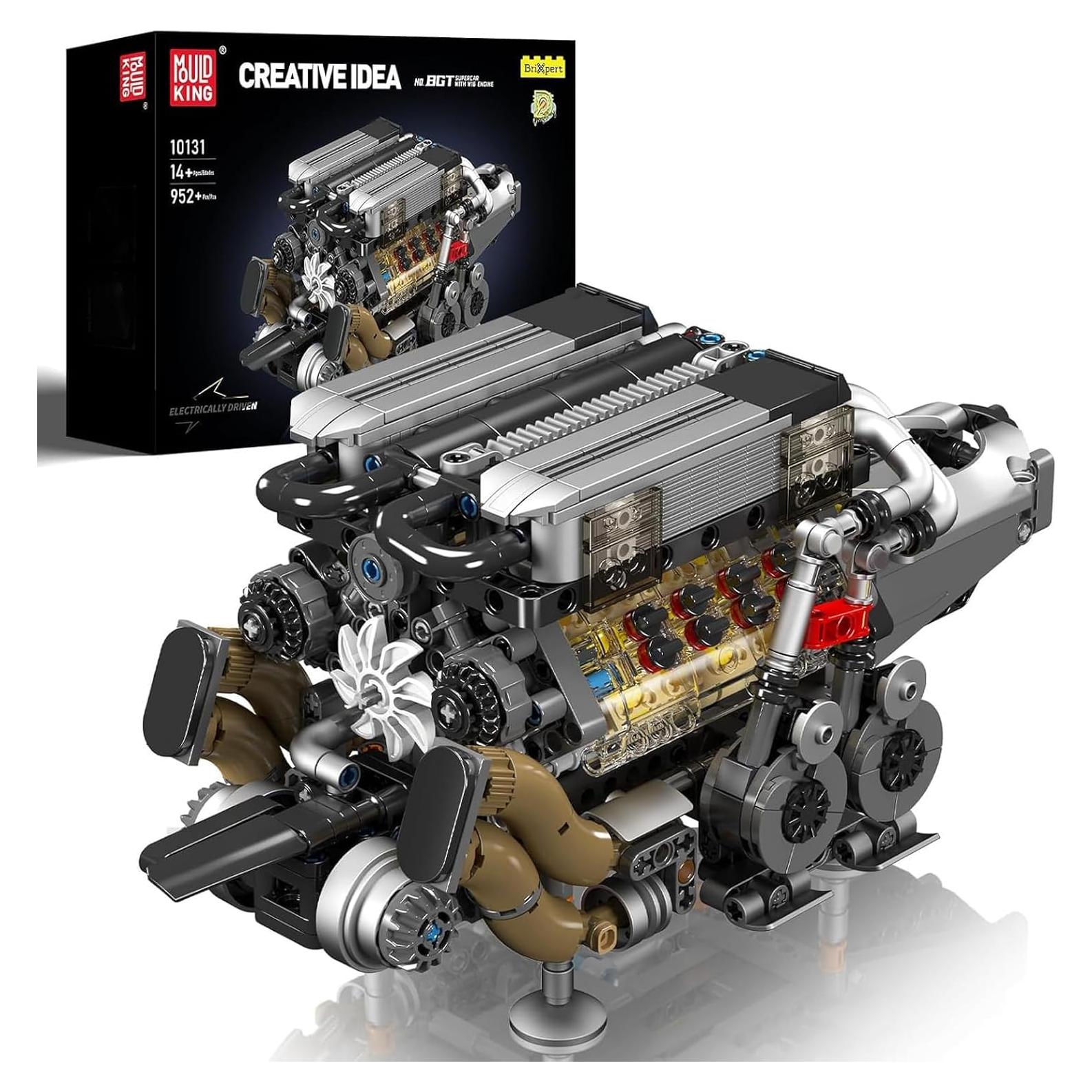 Kit de Bloques Mould King 10131 V8 W16 con Motor y Batería