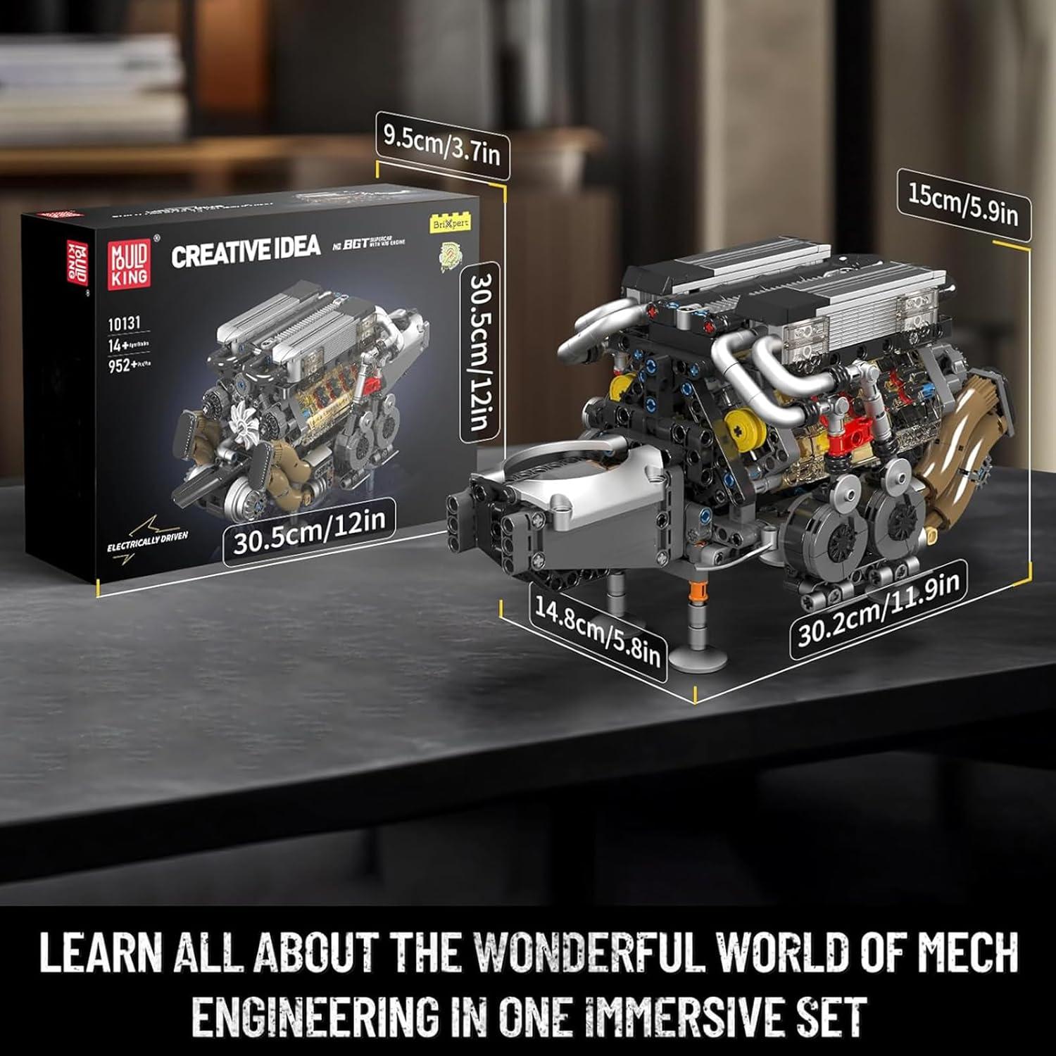 Kit de Bloques Mould King 10131 V8 W16 con Motor y Batería