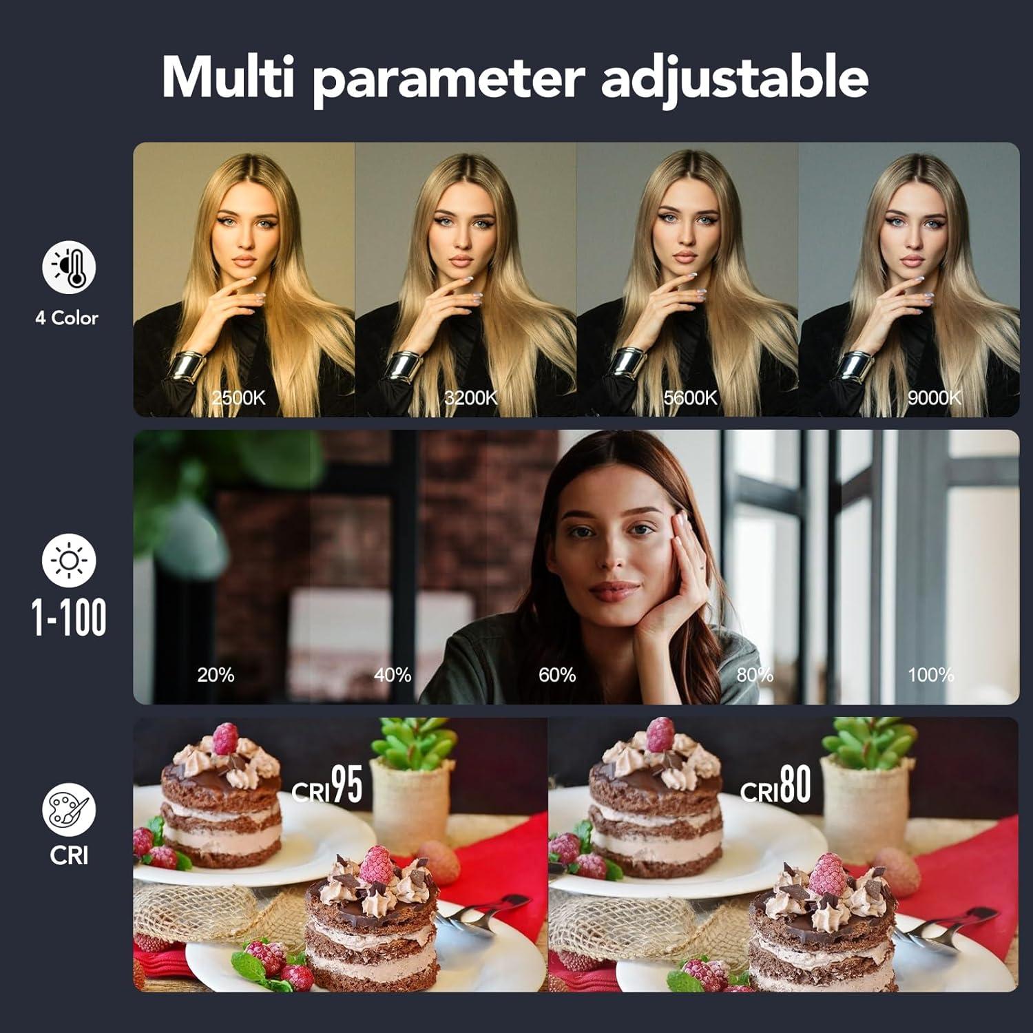 Luz de Selfie Magnética Nagnahz M27 con Espejo LED Plegable