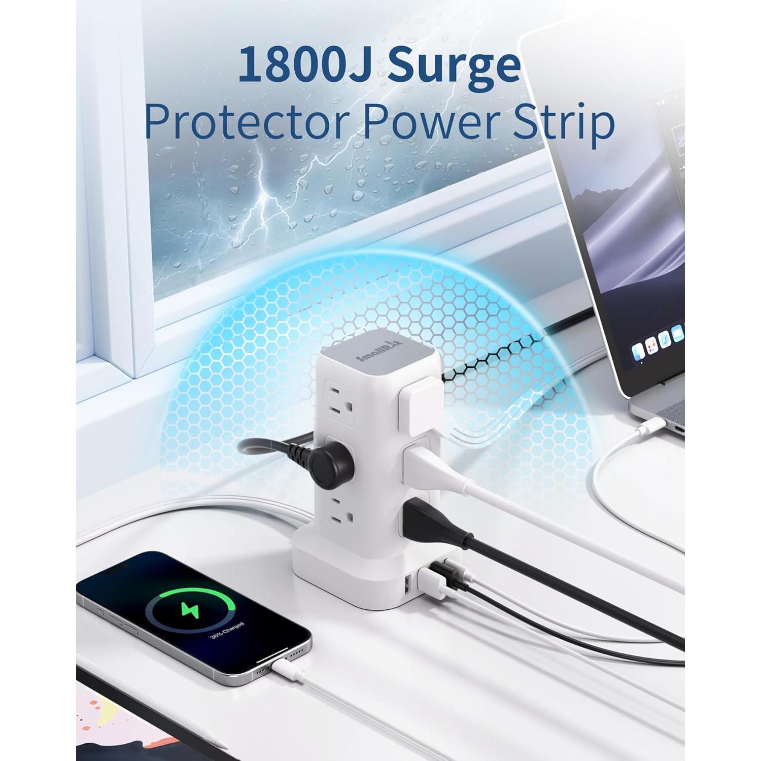 Torre de Regletas SMALLRT 16 EN 1 con 12 Salidas AC y 4 USB