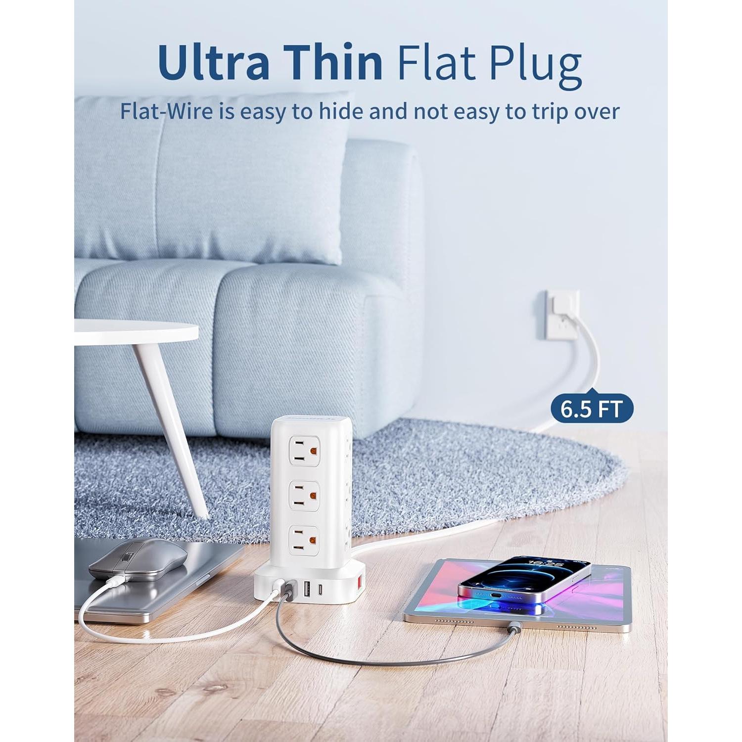 Torre de Regletas SMALLRT 16 EN 1 con 12 Salidas AC y 4 USB