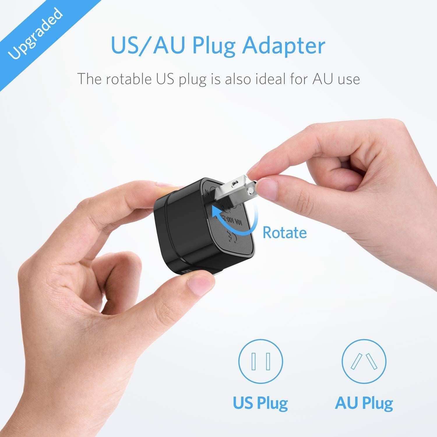 Adaptador de Viaje Universal BESTEK 220V a 110V con USB