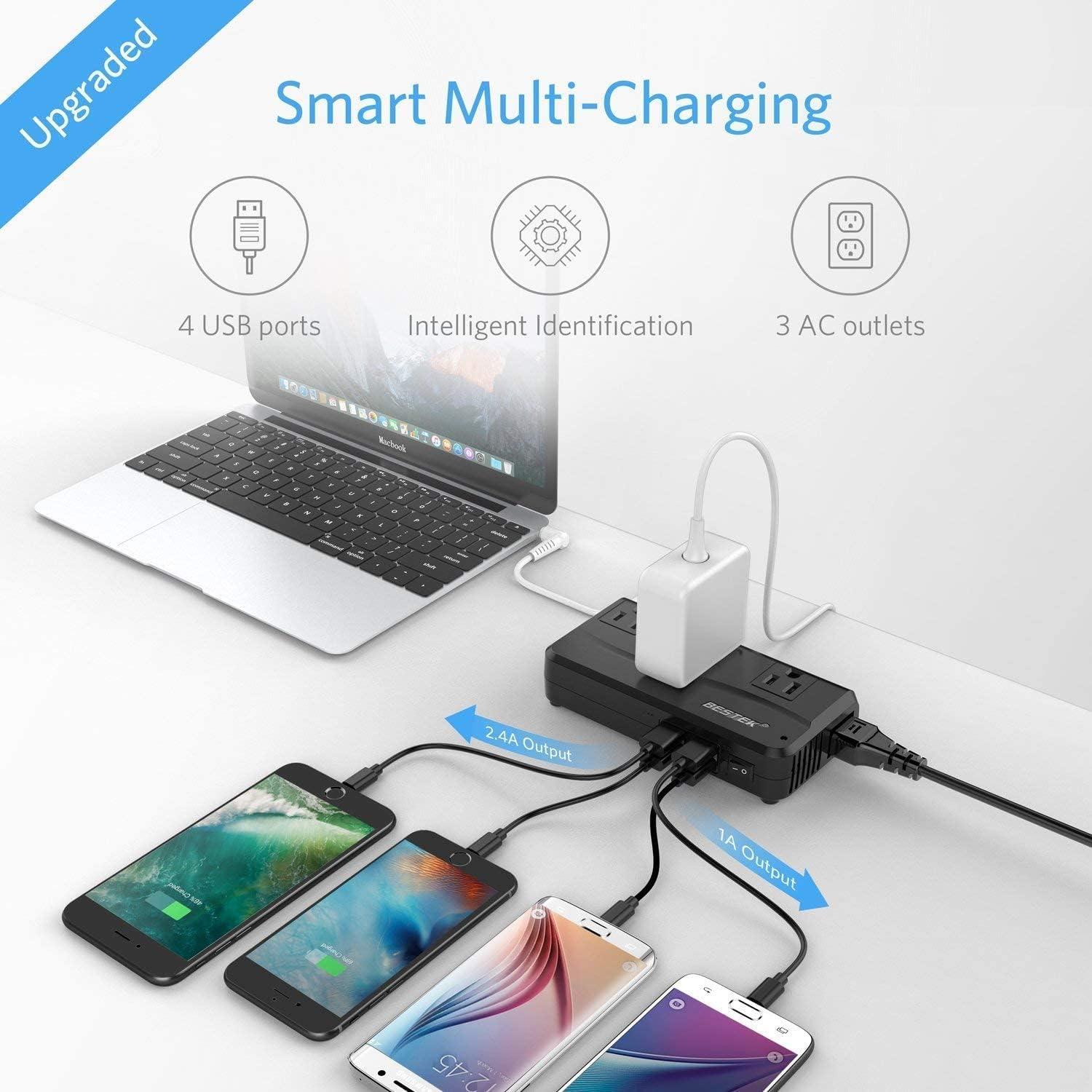 Adaptador de Viaje Universal BESTEK 220V a 110V con USB