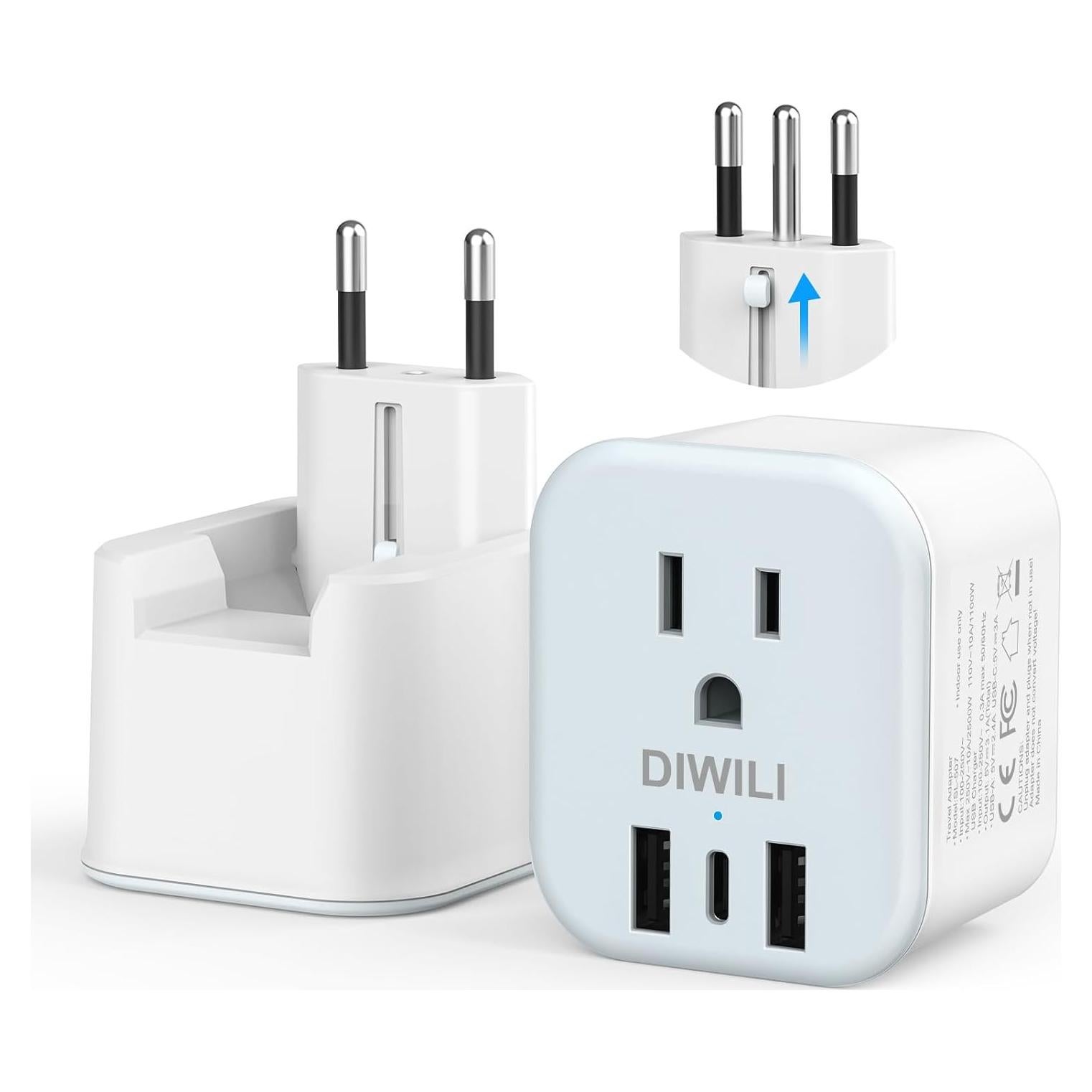 Adaptador de Enchufe de Viaje Plegable 4 en 1 Shenzhen Ouli