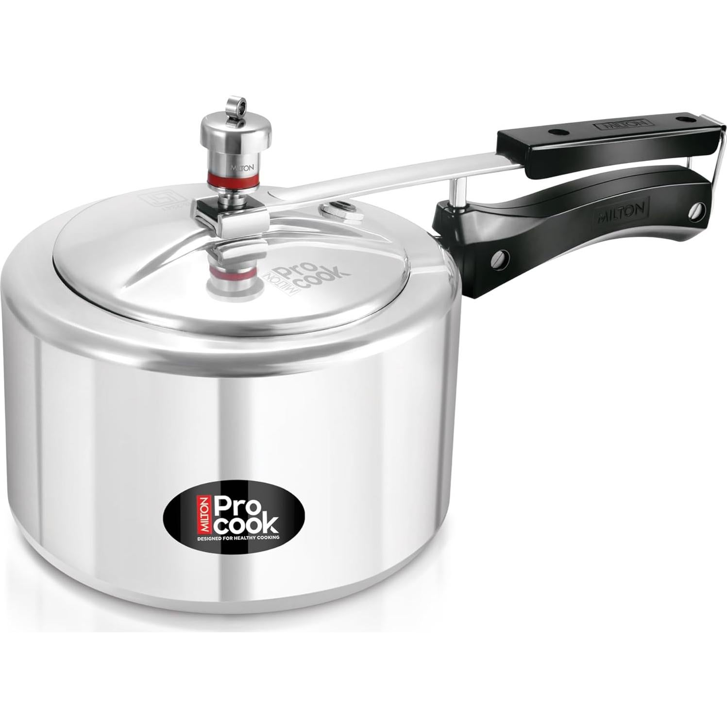 Olla a presión Milton 3L acero inoxidable con válvula de seguridad