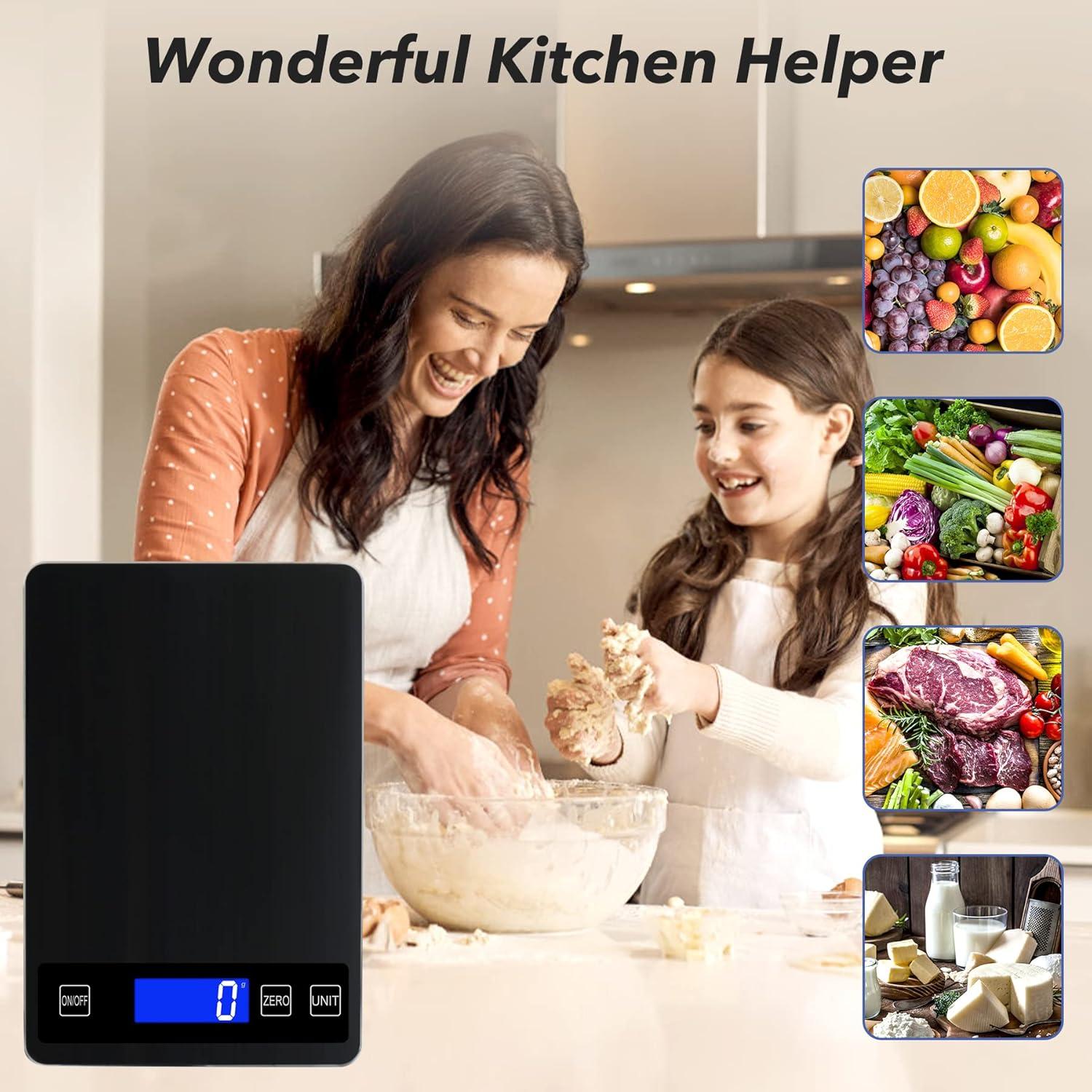 Escala Digital de Cocina VIRENZZO 15kg Acero Inoxidable LCD