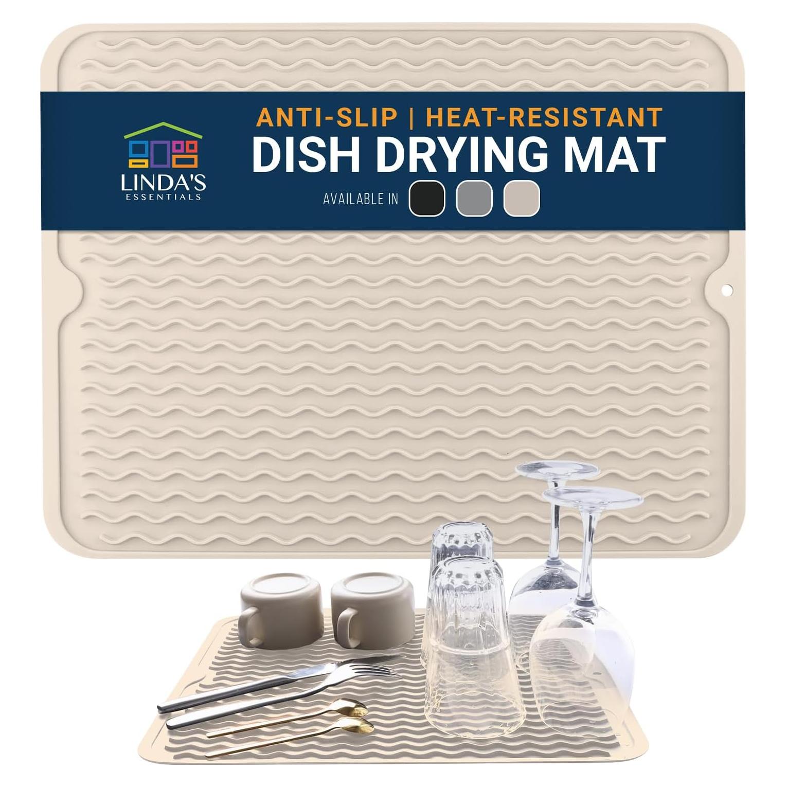 Alfombrilla de Secado de Platos Silicona Linda's Essentials 40.6x30.5cm