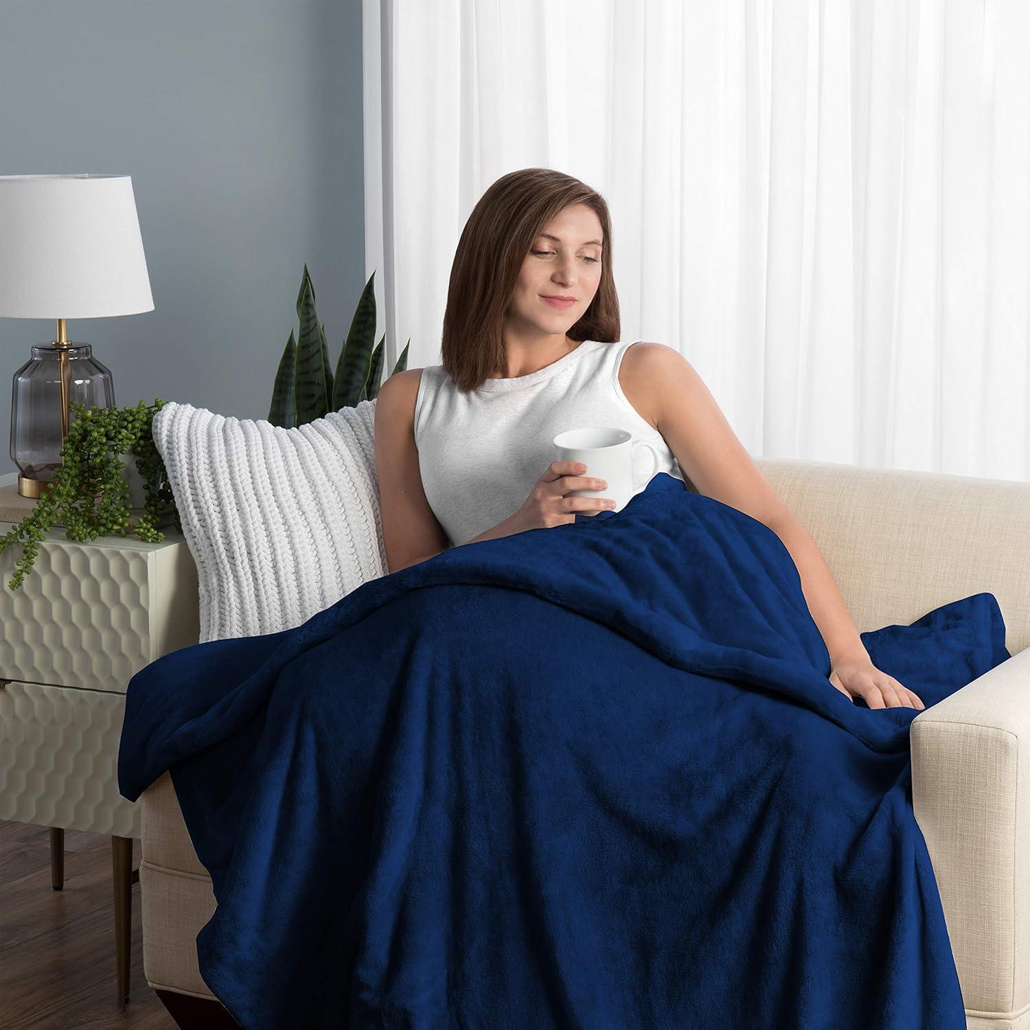 Funda de Edredón con Peso DreamLab 121x182 cm Azul Marino