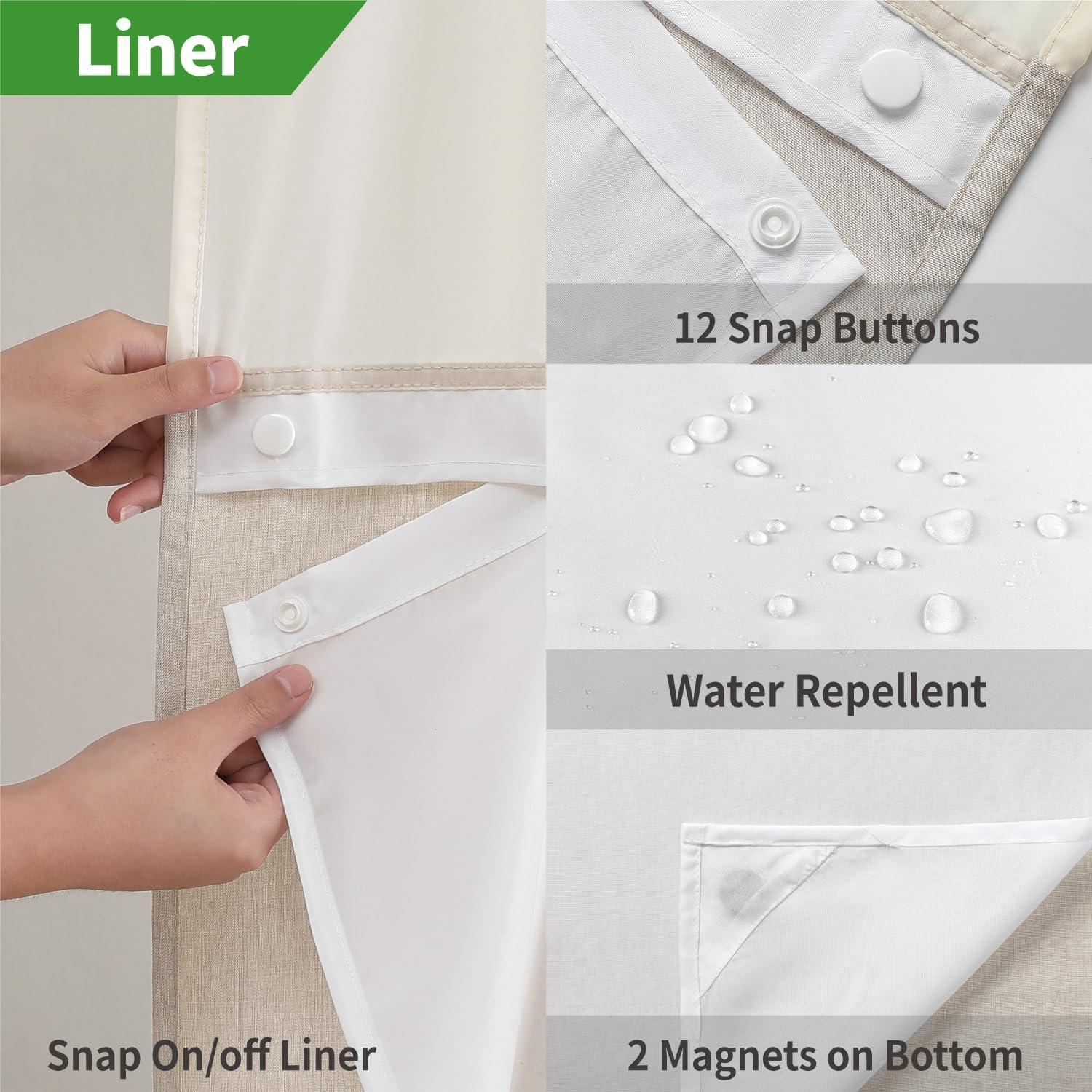 Cortina de Ducha Texturizada Cadaope 91.44x187.96cm Crema