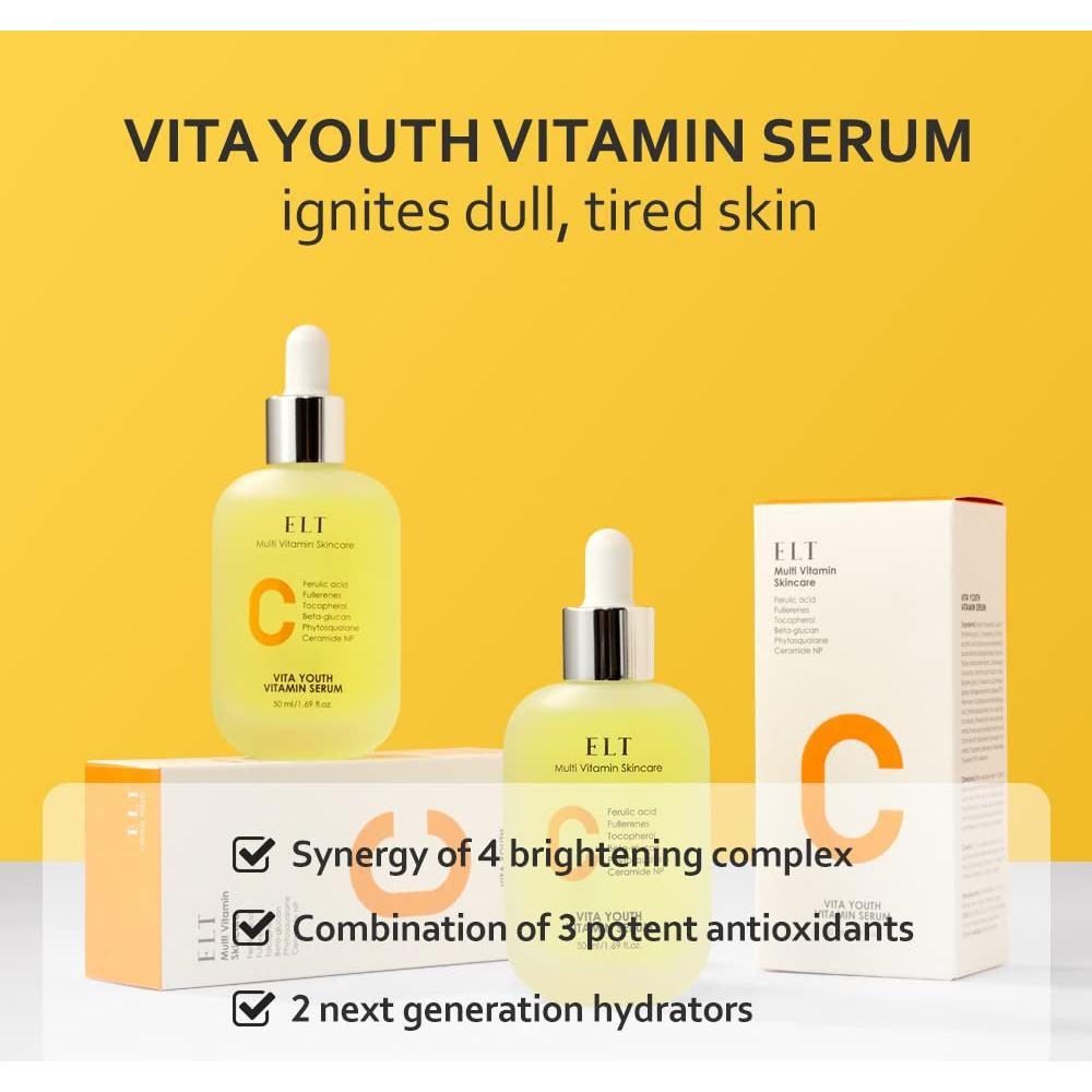 Suero Facial Aclarador ELT Vita Youth 50ml Vitamina C Antienvejecimiento
