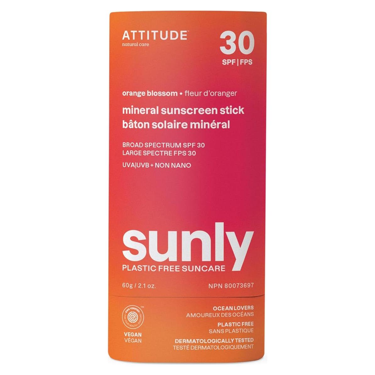 Protector Solar Mineral ATTITUDE SPF 30 59.5g Flor de Naranja