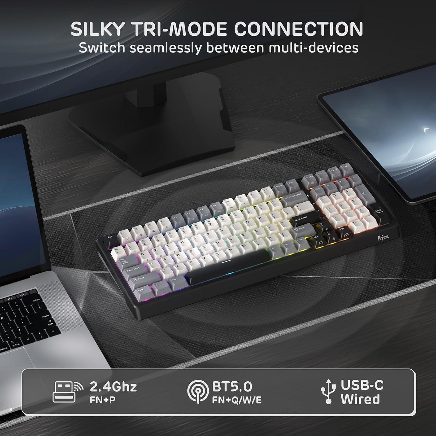 Teclado Mecánico Inalámbrico RK Royal Kludge F99 95% RGB