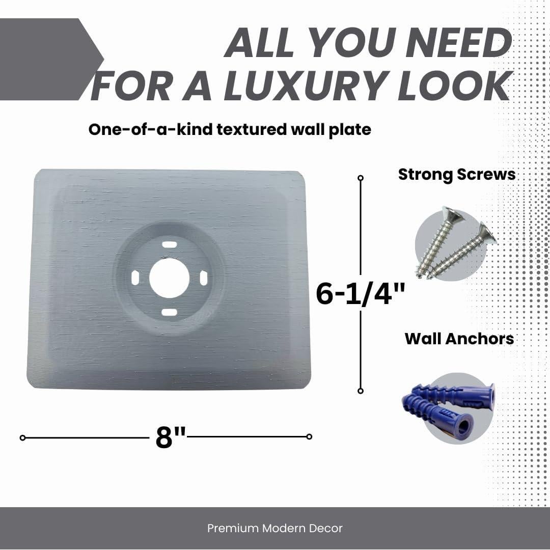 Placa de Pared Rectangular Gris Puerto Adorna One para Termostato Google Nest 2020