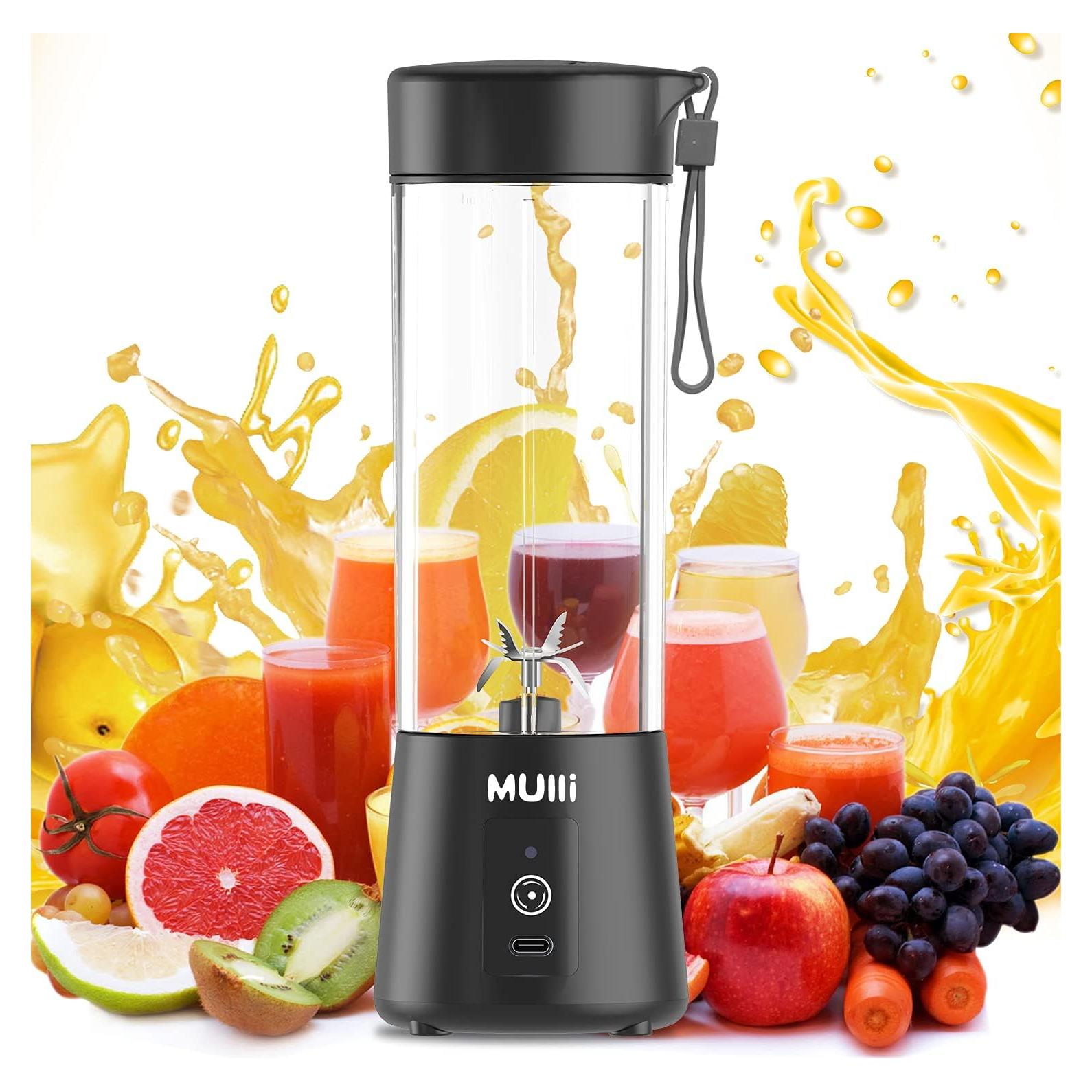 Licuadora Portátil Mulli 15oz Recargable USB para Batidos