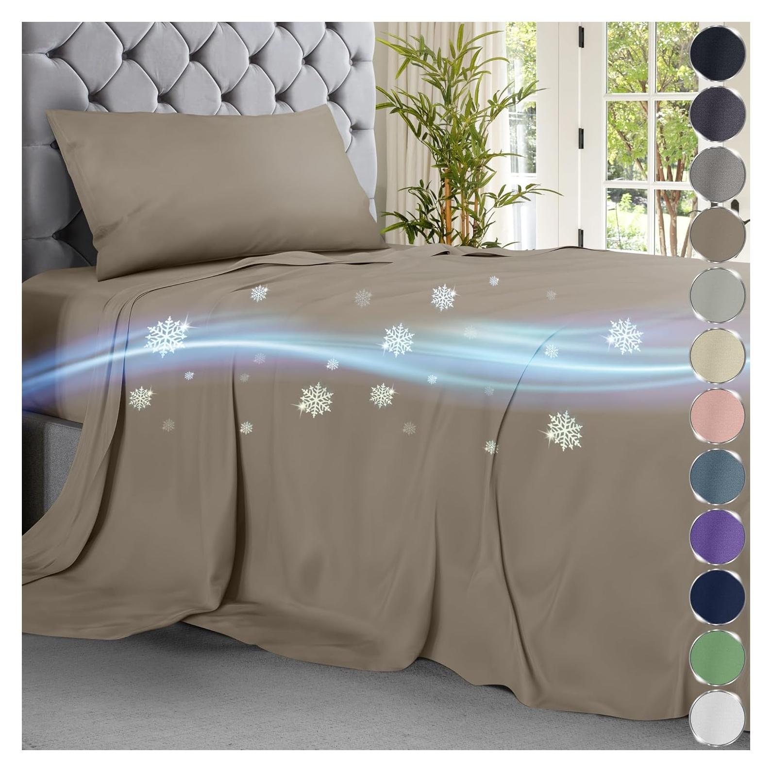 Juego de Sábanas Cooling DECOLURE Individual 3 Piezas Beige