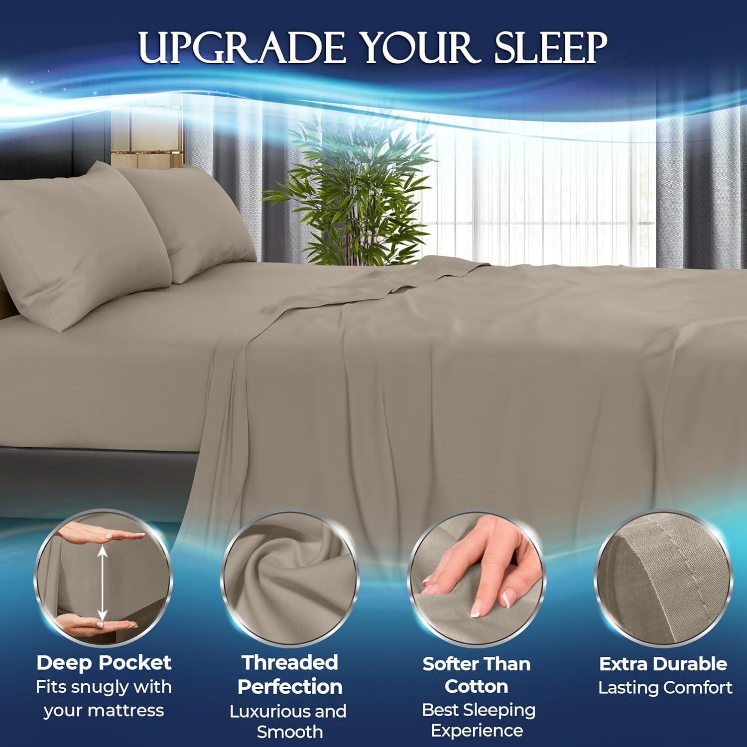 Juego de Sábanas Cooling DECOLURE Individual 3 Piezas Beige