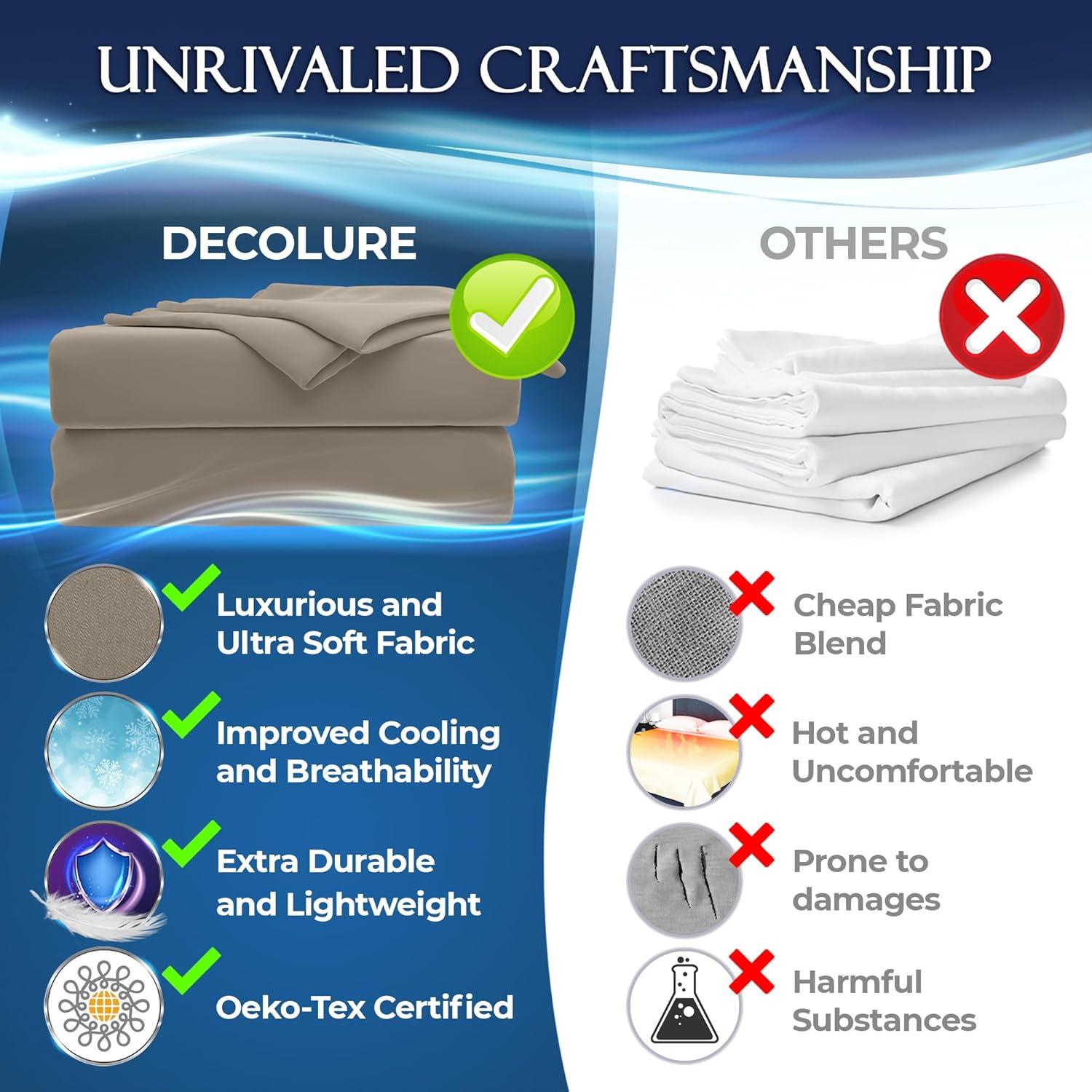 Juego de Sábanas Cooling DECOLURE Individual 3 Piezas Beige