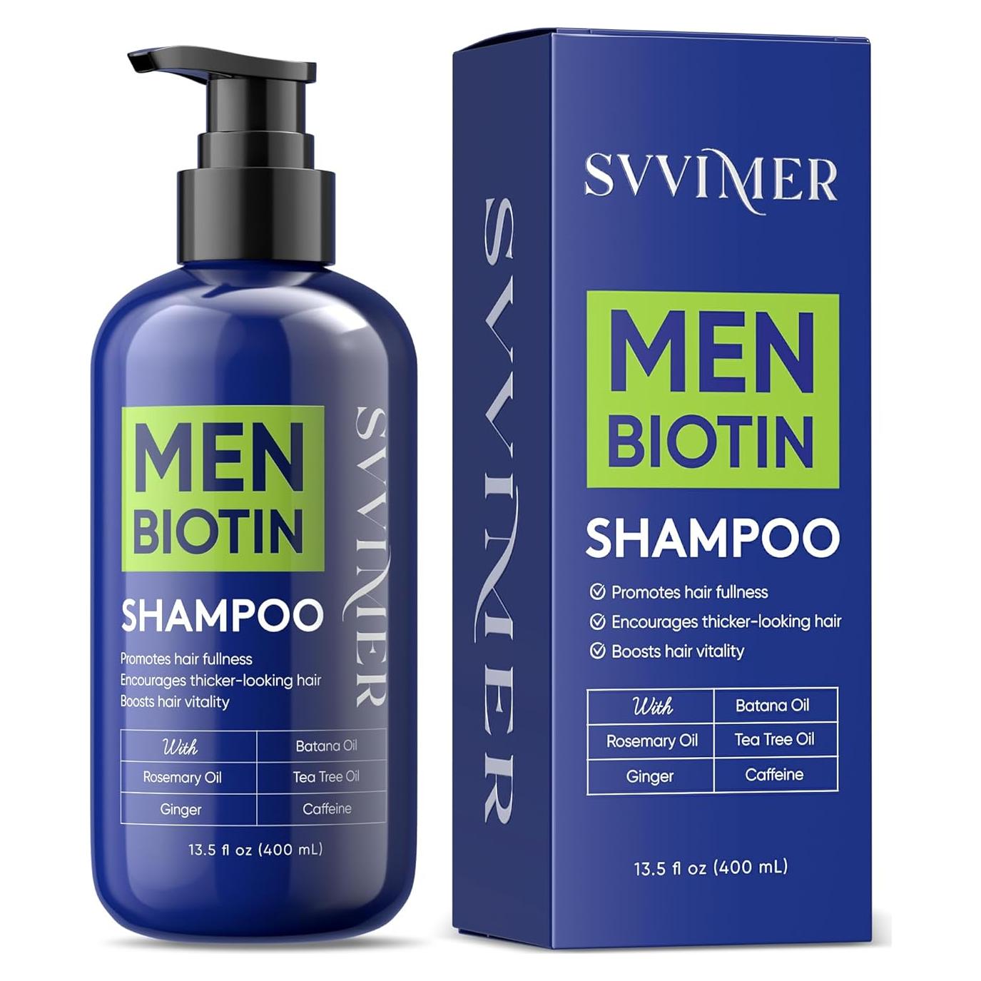 Champú Engrosante para Hombres Svvimer 400 ml - Biotina y Romero