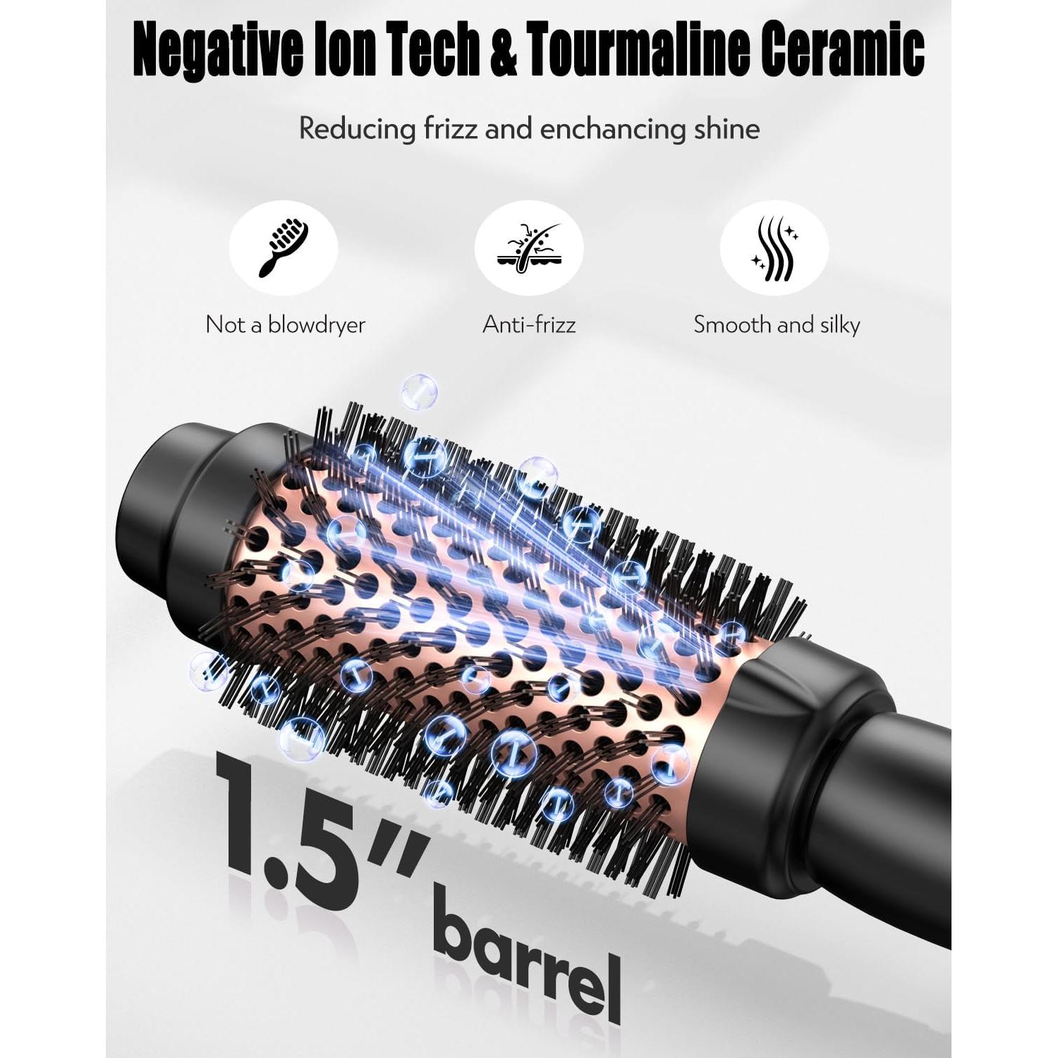 Cepillo Redondo Térmico Zavarea 1.5" Cerámica Iones Negativos