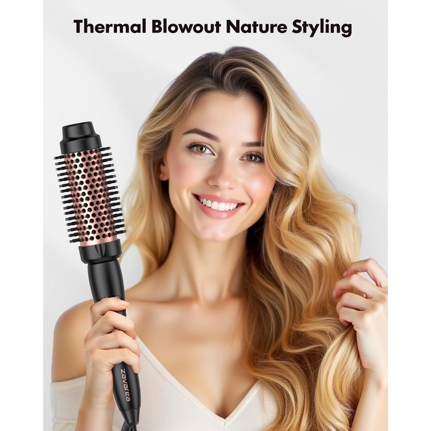 Cepillo Redondo Térmico Zavarea 1.5" Cerámica Iones Negativos