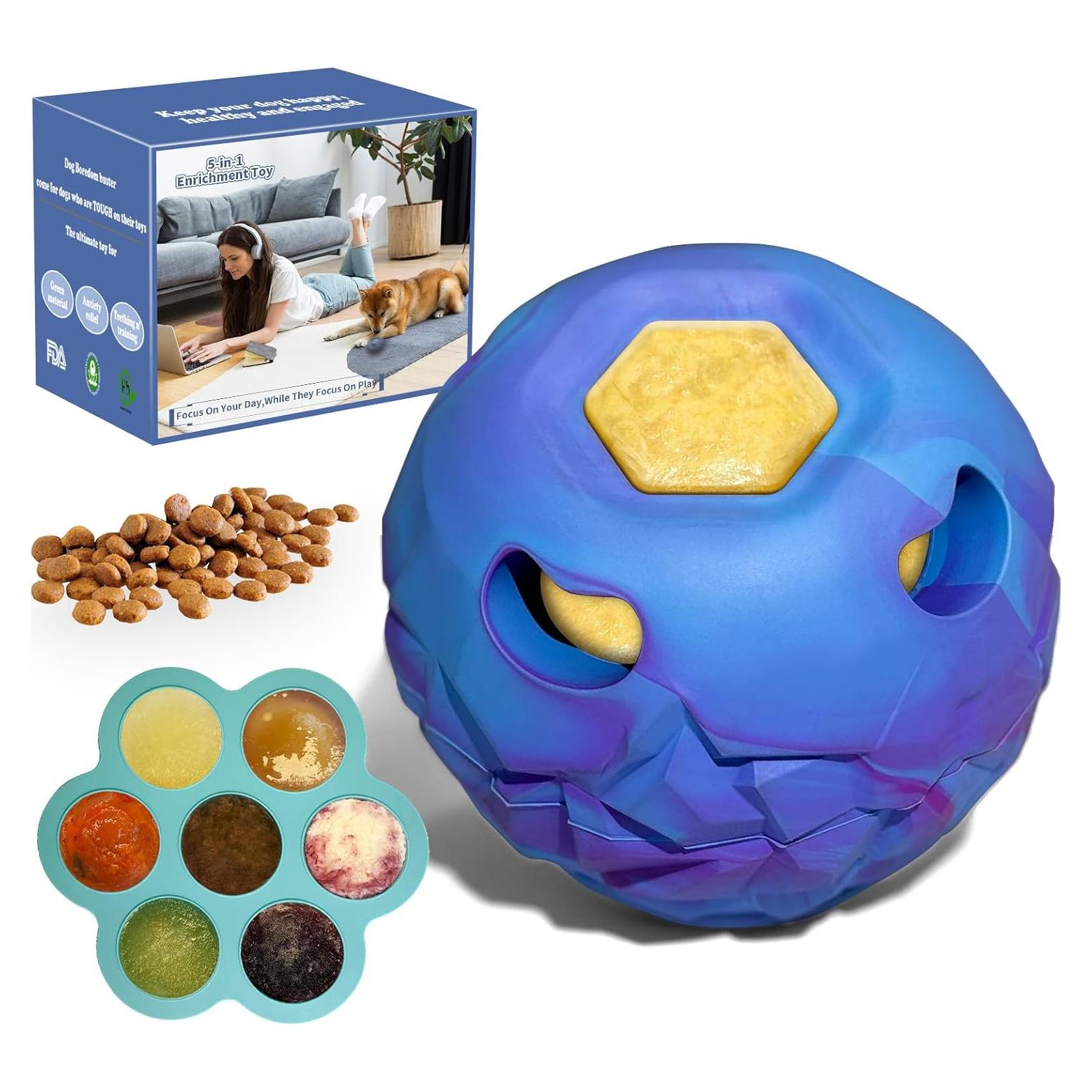 Juguete Interactivo para Perros Tokwidget 5-en-1 Azul