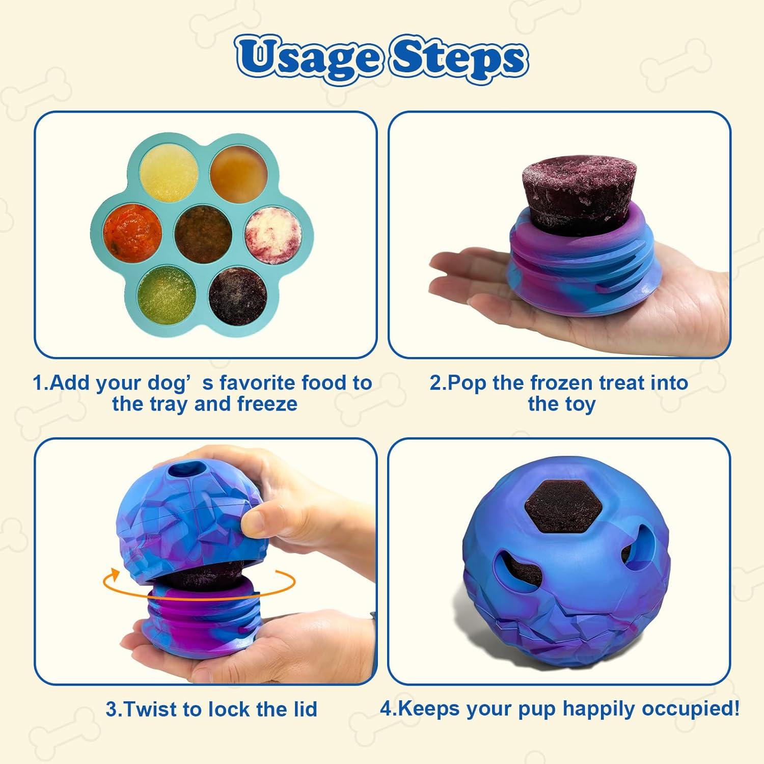 Juguete Interactivo para Perros Tokwidget 5-en-1 Azul