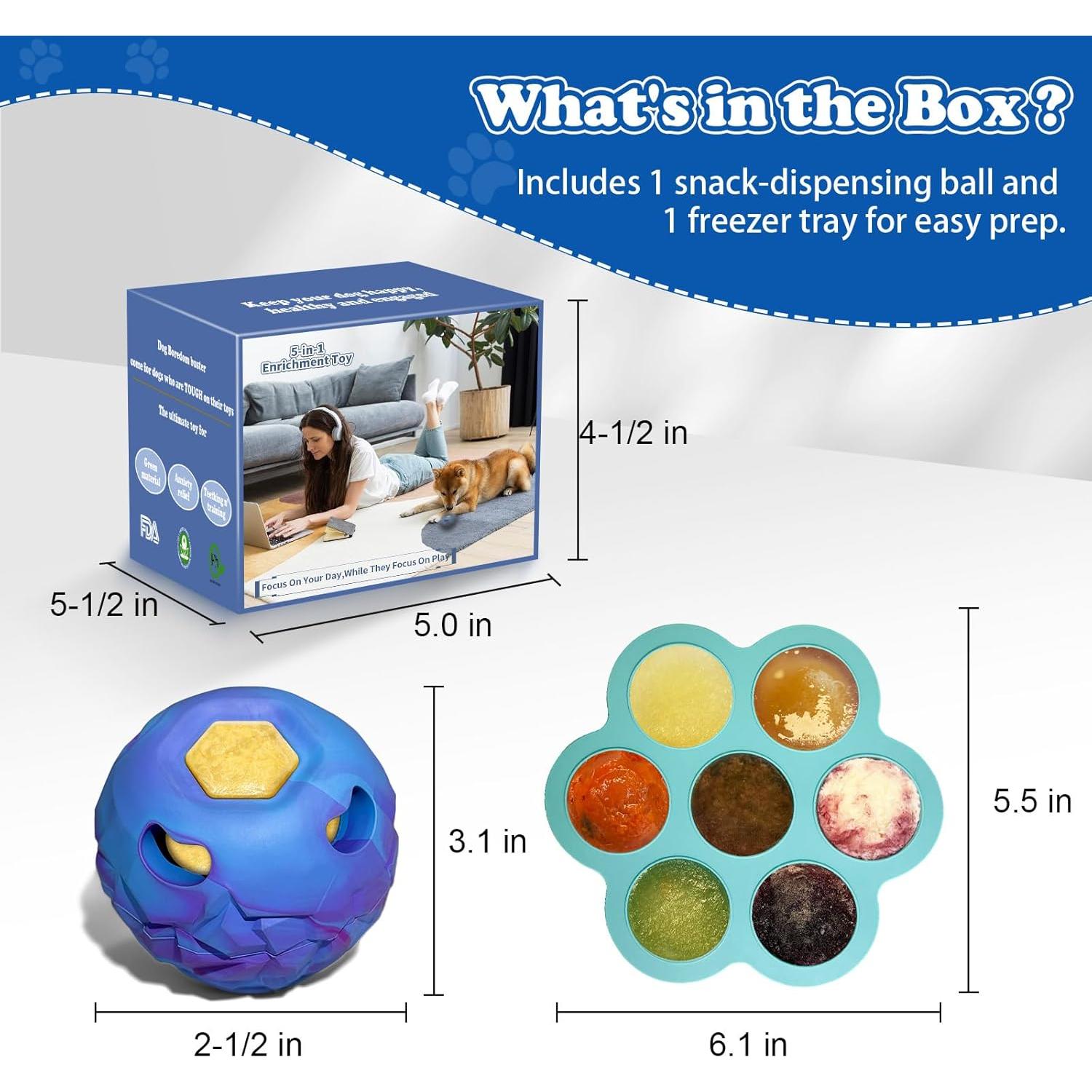 Juguete Interactivo para Perros Tokwidget 5-en-1 Azul