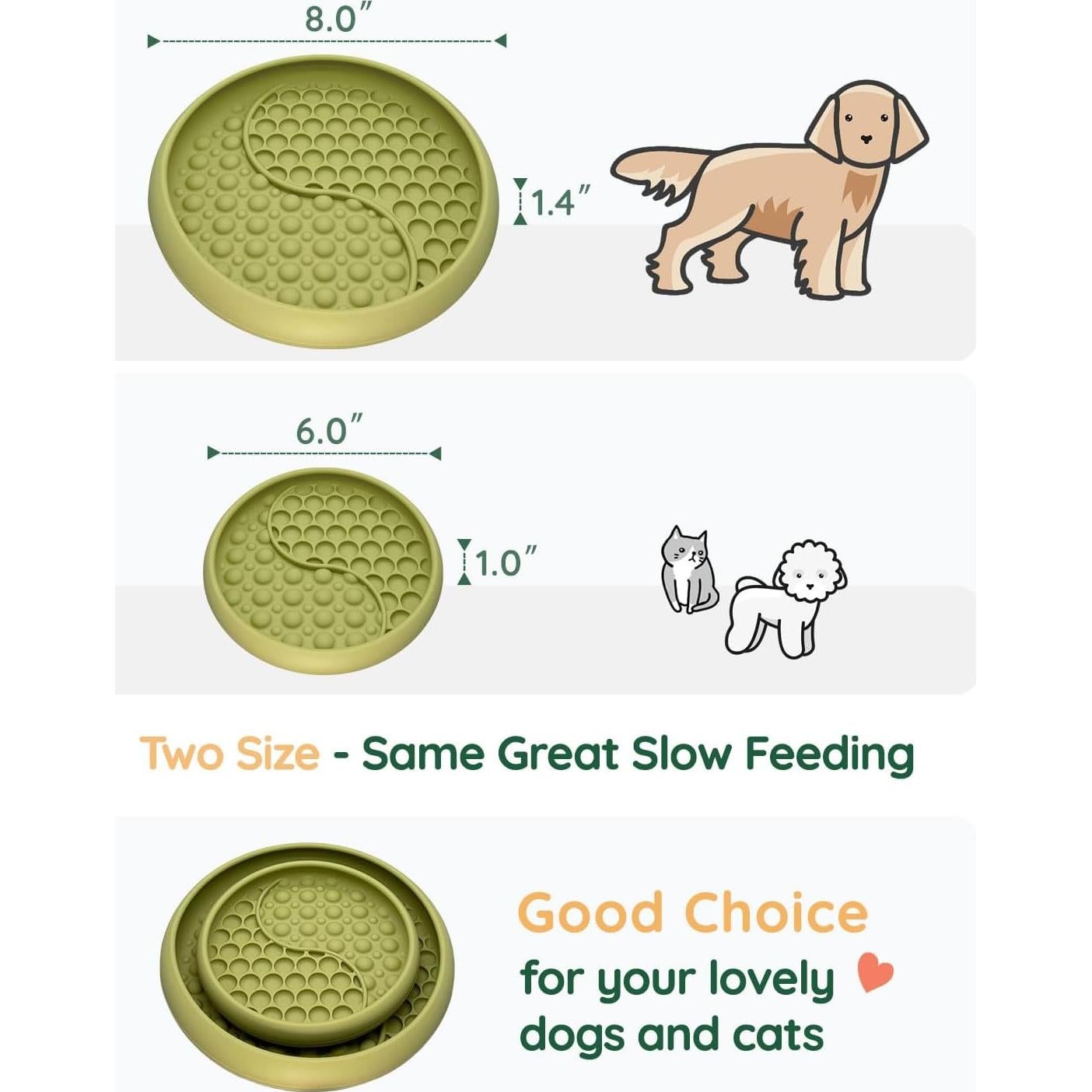 Alfombrilla Lamedora para Perros Evenco 15.24 cm Verde Antideslizante